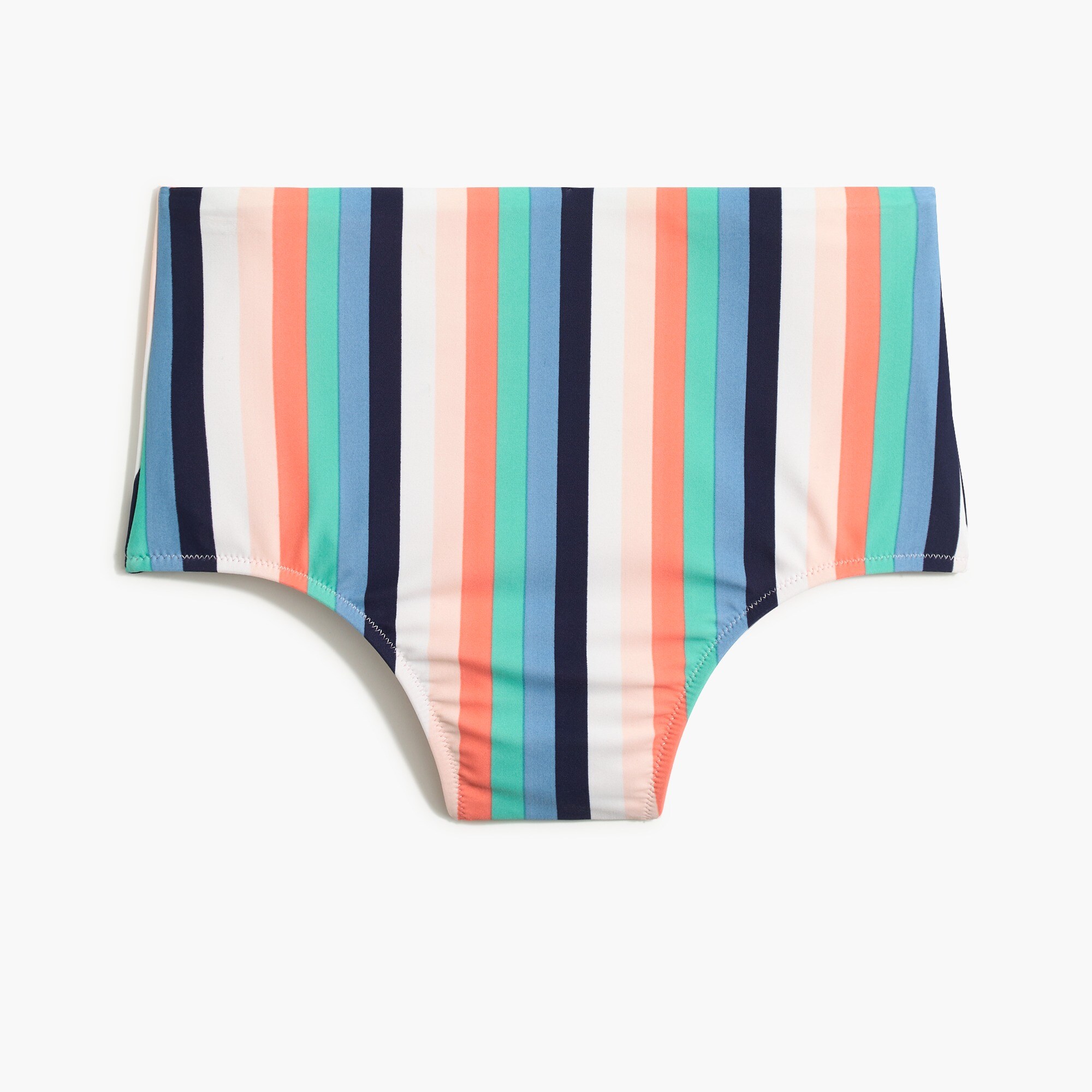 High-waisted bikini bottom in stripe