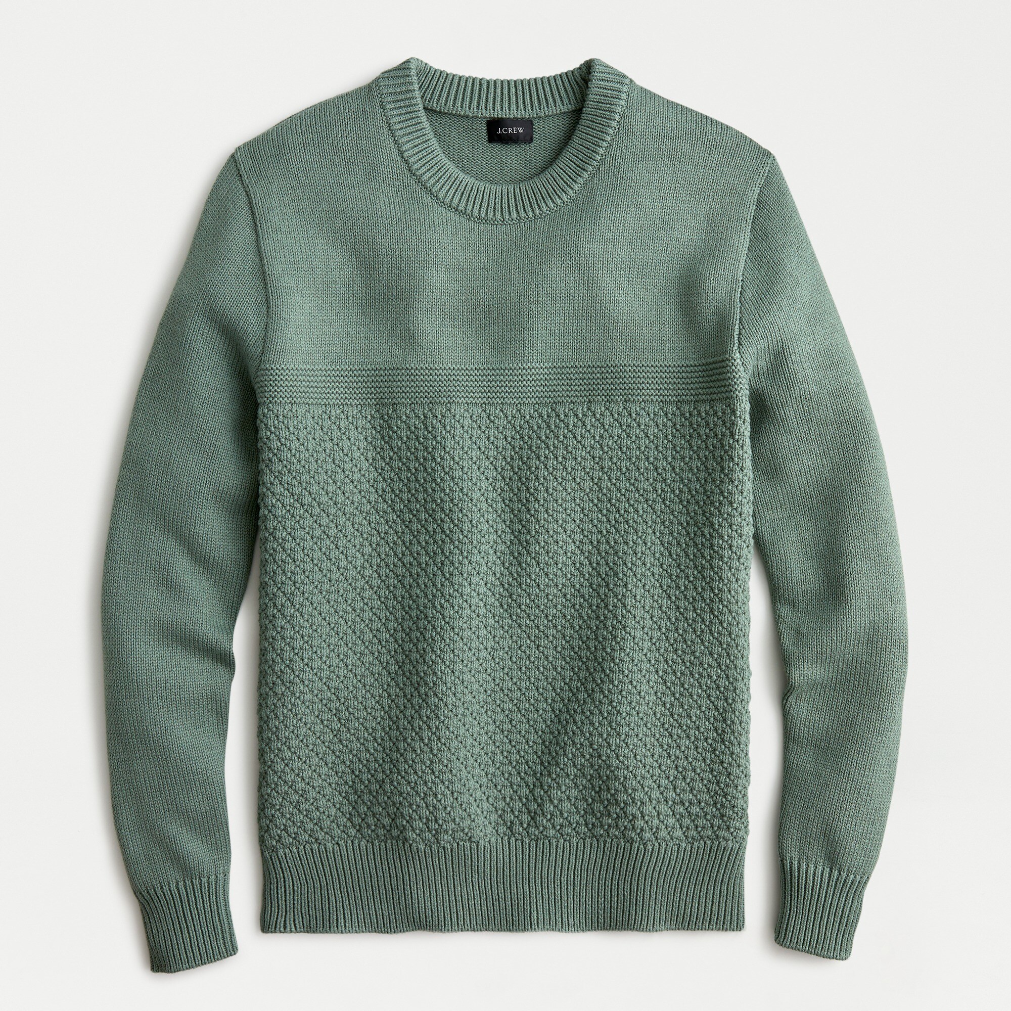 Organic Cotton Sweater In Guernsey Stitch For Men | J.Crew