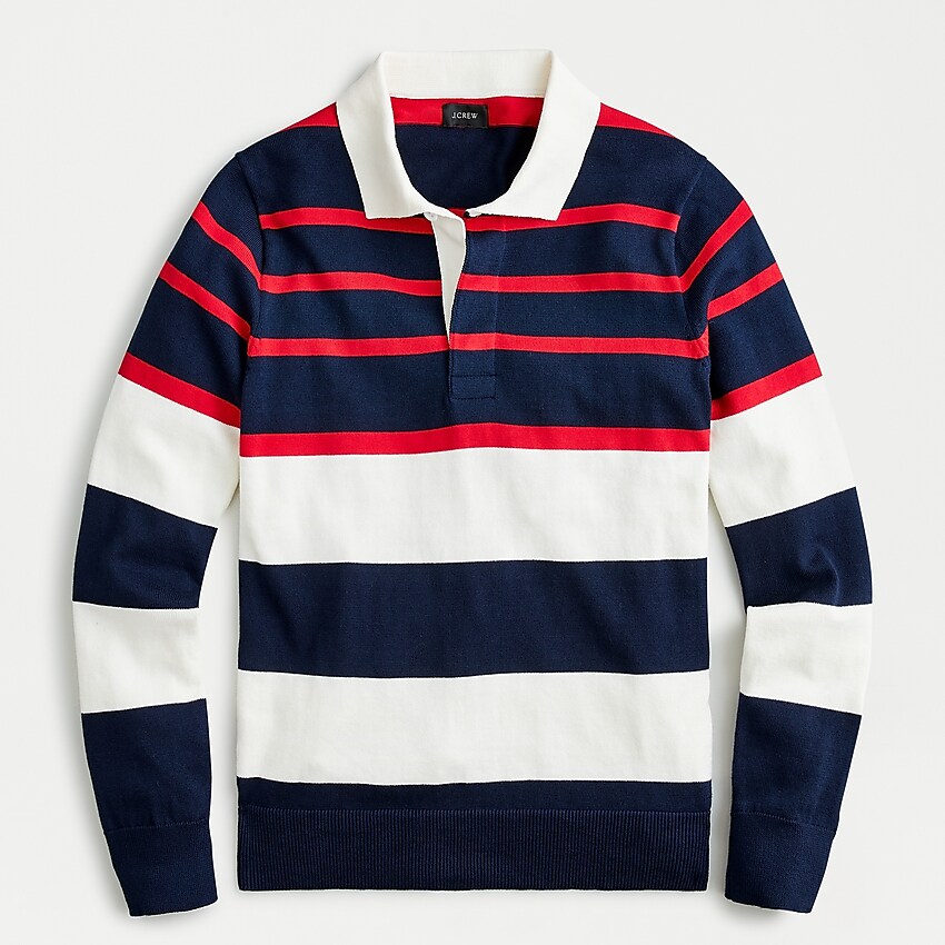 J.Crew: Cotton Rugby Sweater In Multistripe For Men