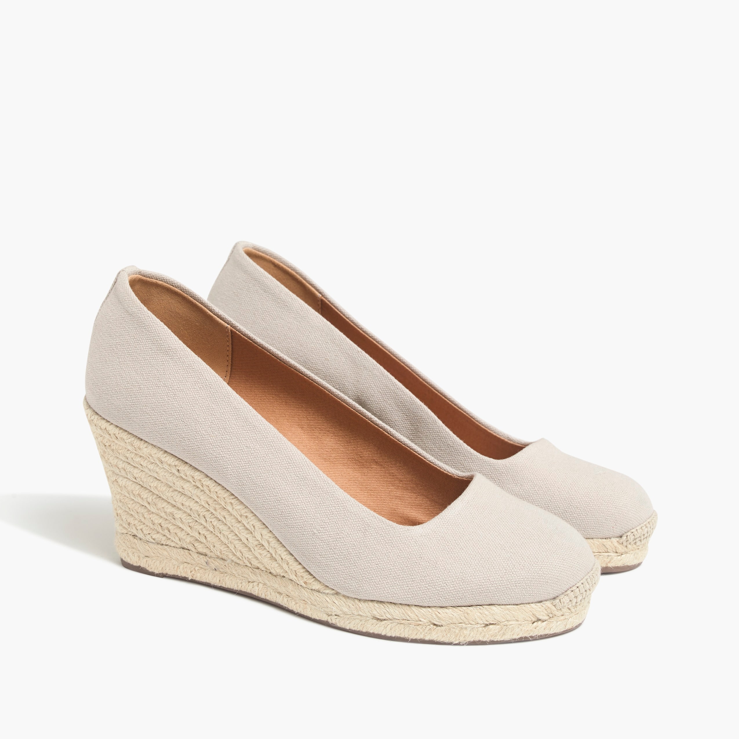 canvas espadrille wedges