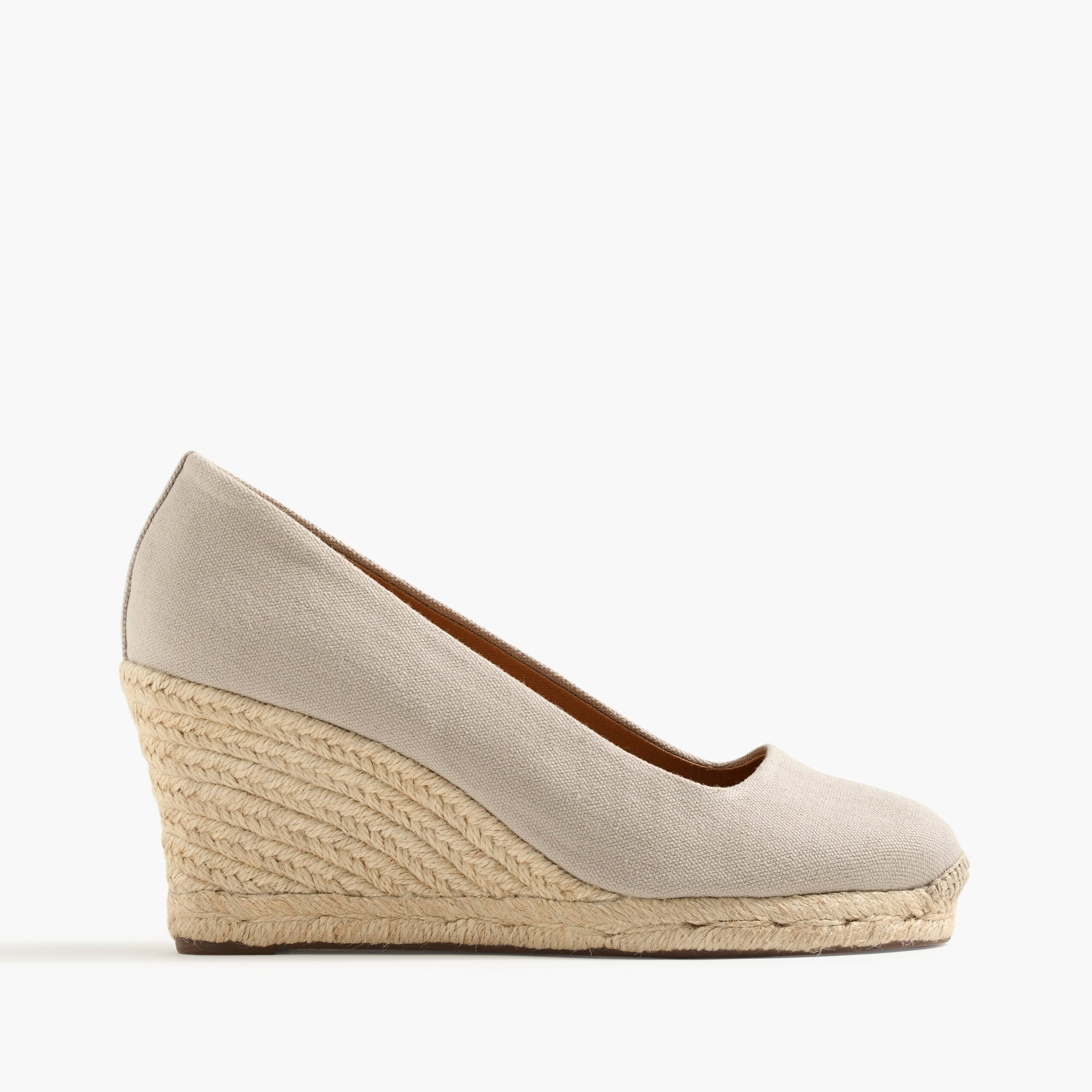 j crew factory canvas espadrille wedges