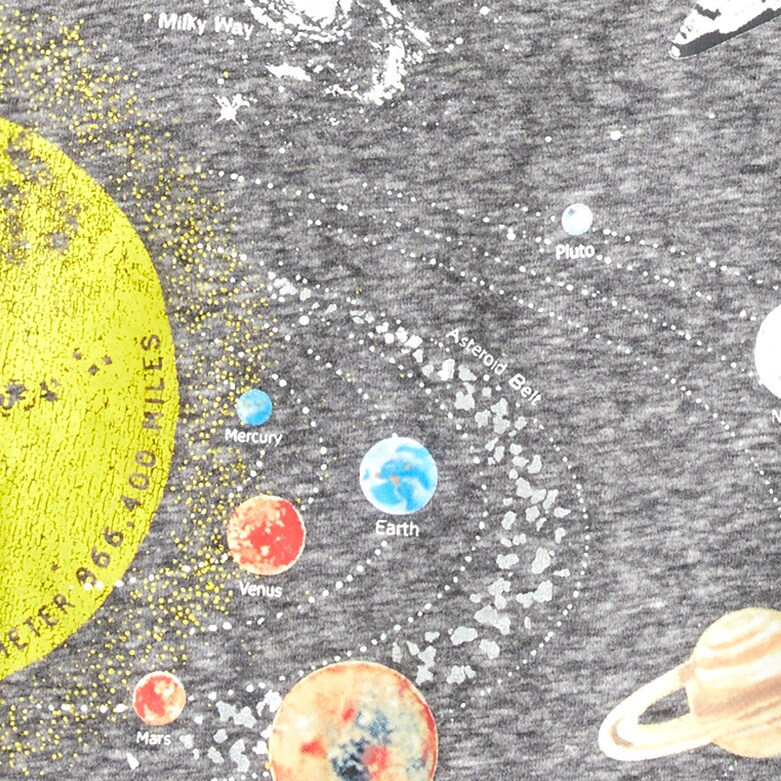 Kids' solar system glow-in-the-dark T-shirt FADED BLACK j.crew: kids' solar system glow-in-the-dark t-shirt for boys