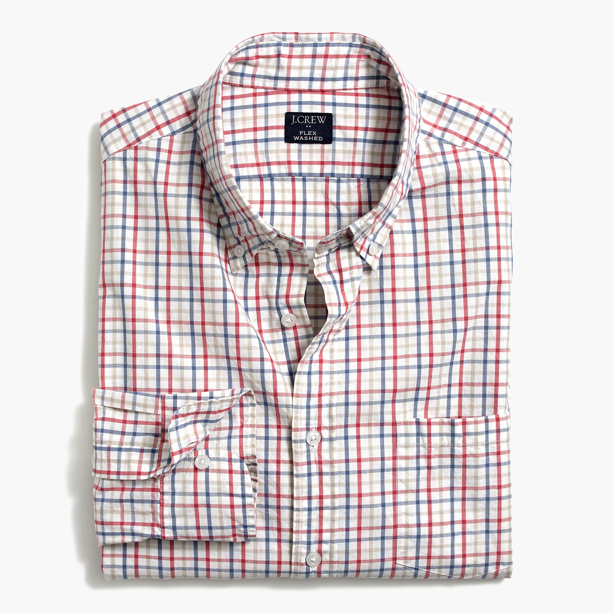 tattersall regular flex casual shirt for men