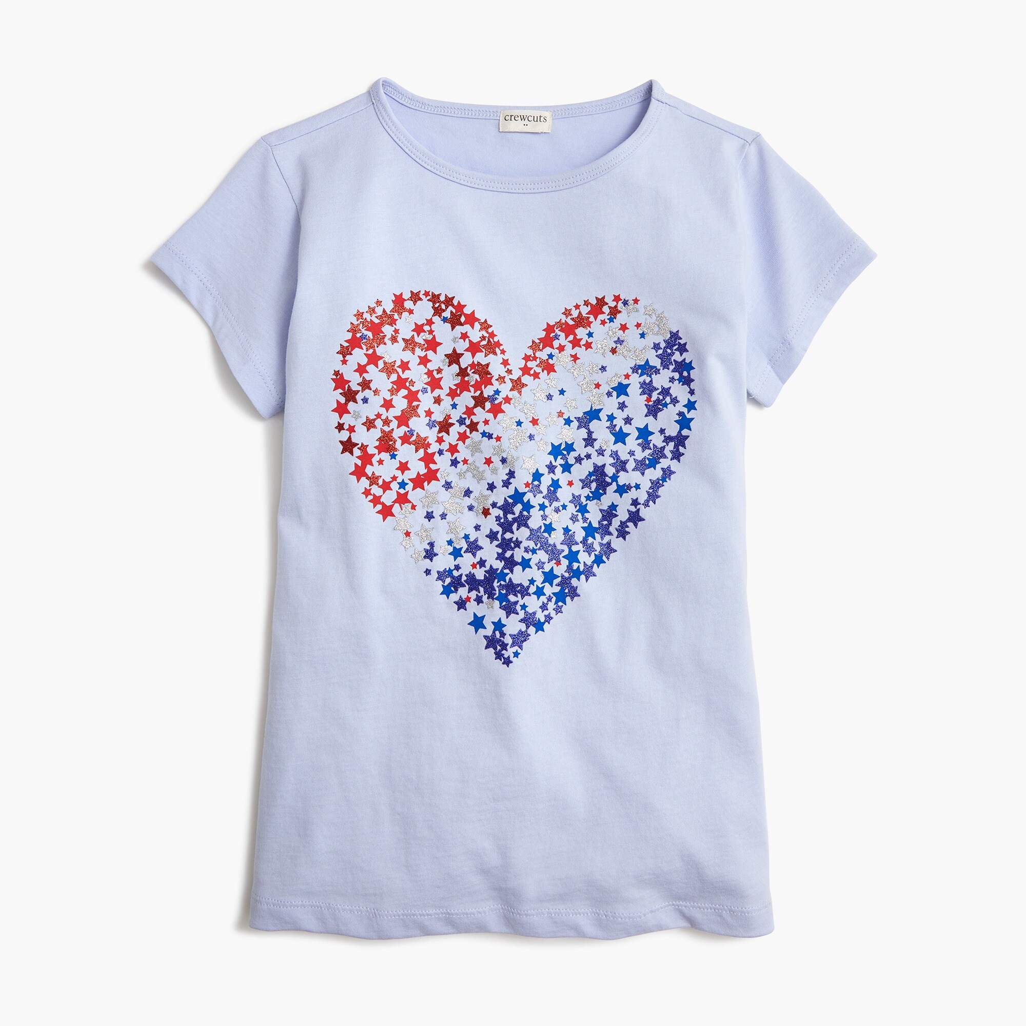 Girls' patriotic heart graphic tee