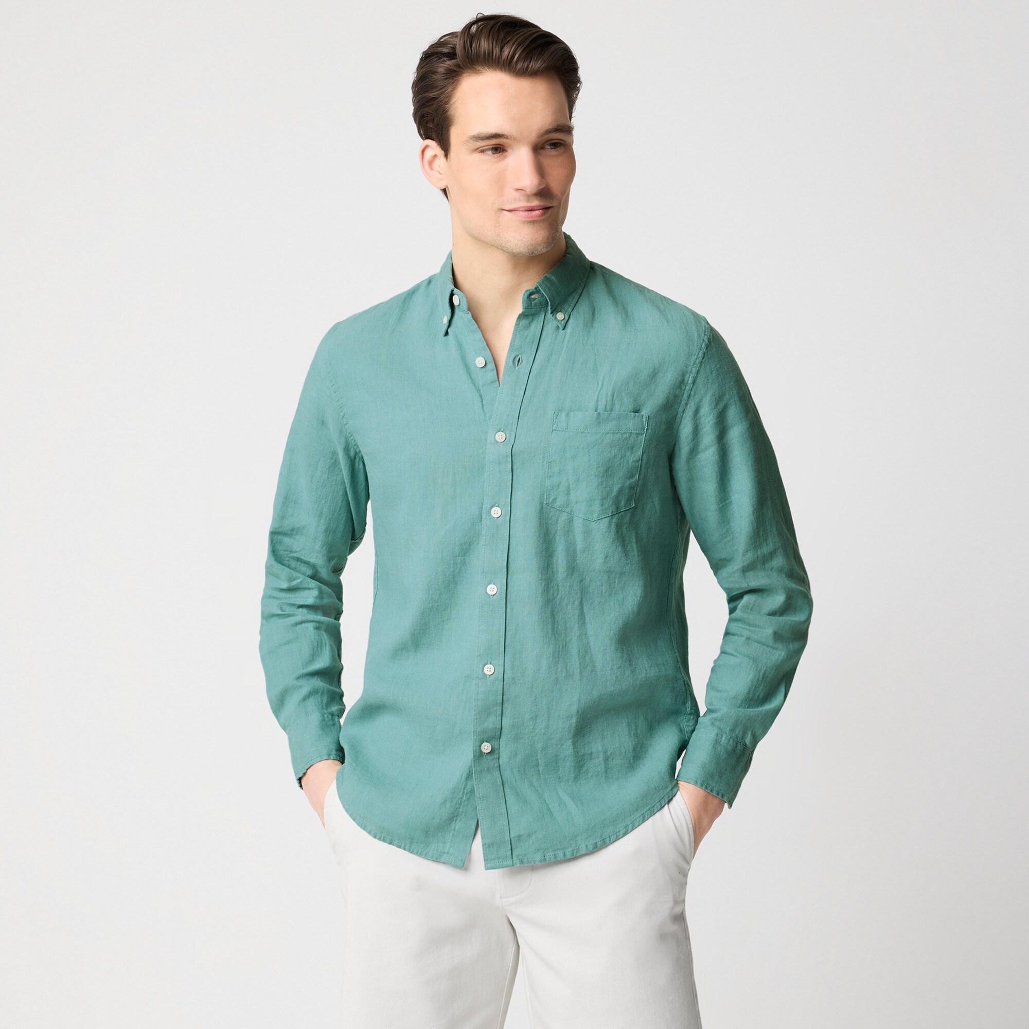 mens Classic linen-blend shirt