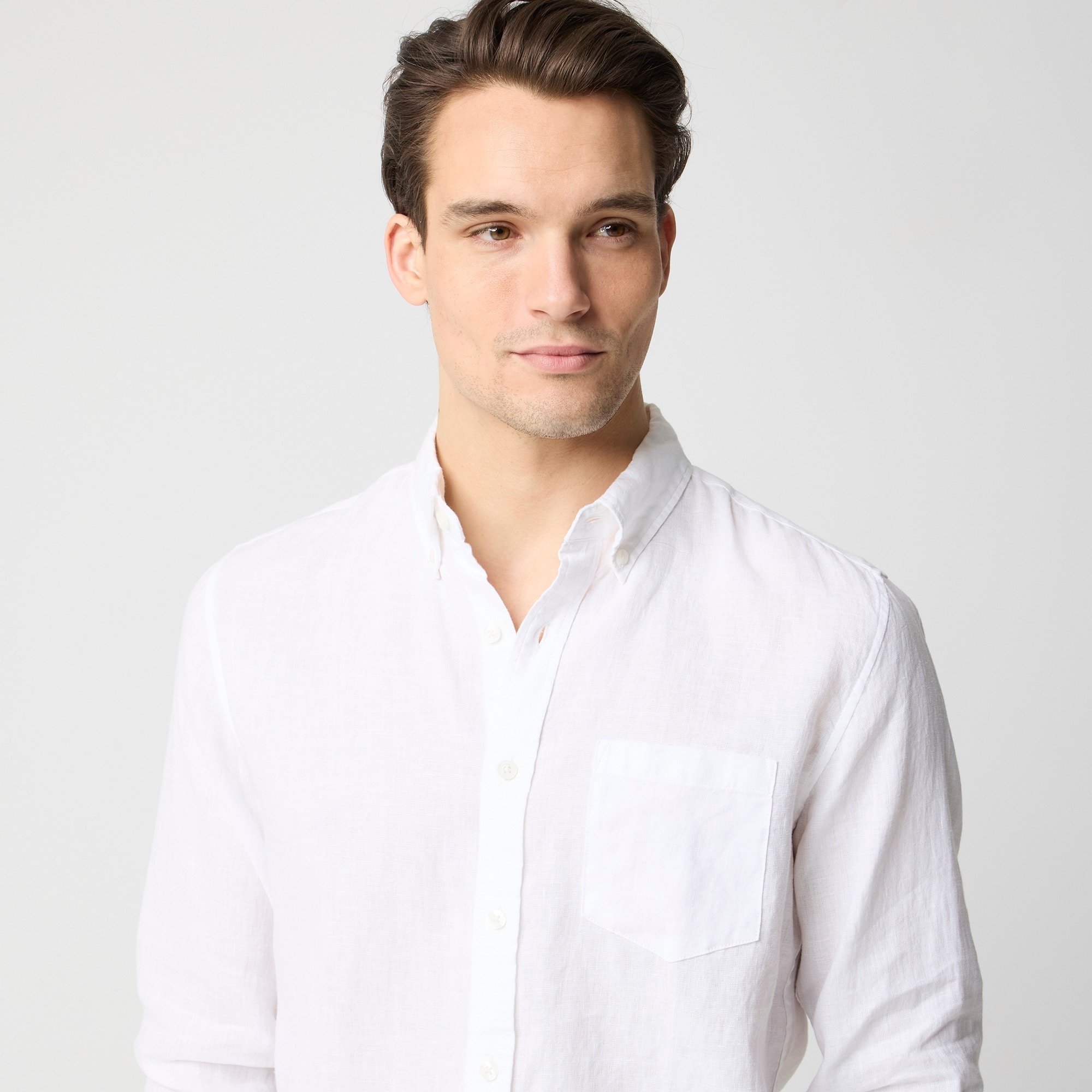 Classic linen-blend shirt
