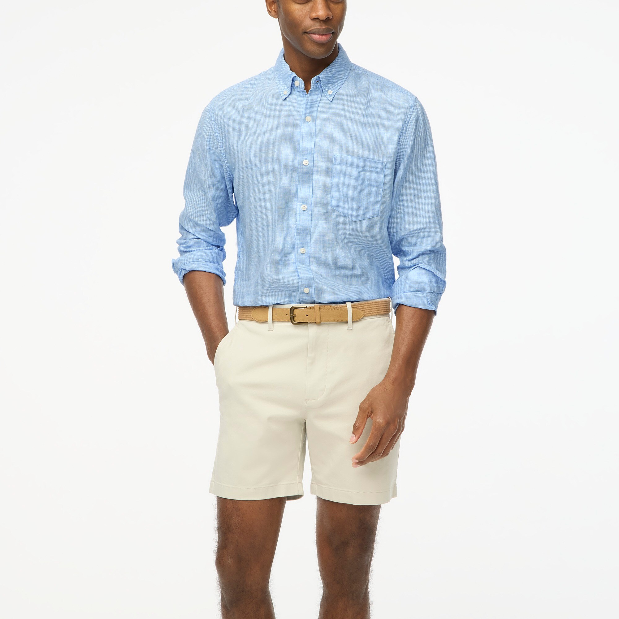 mens Classic linen-blend shirt
