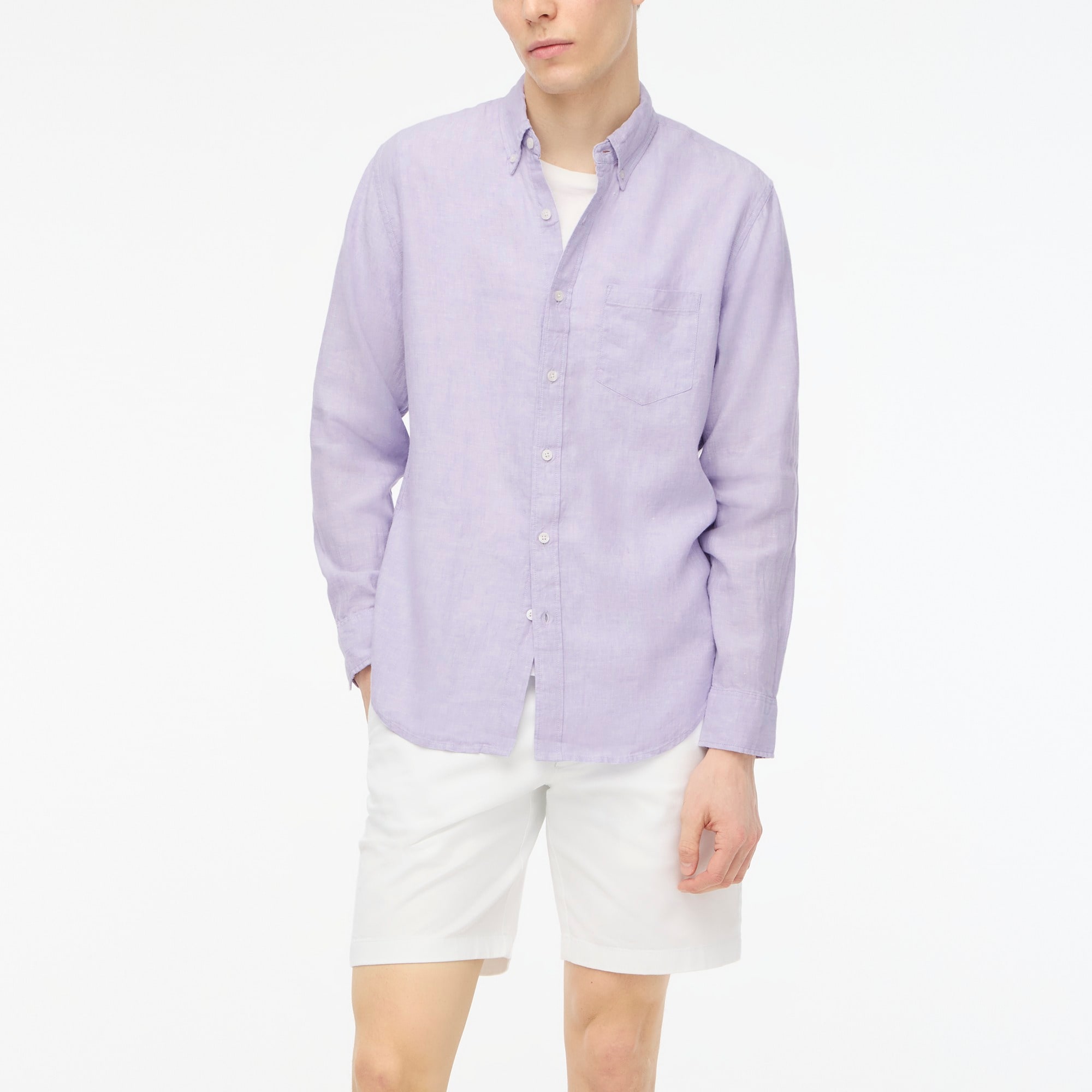 mens Classic linen-blend shirt
