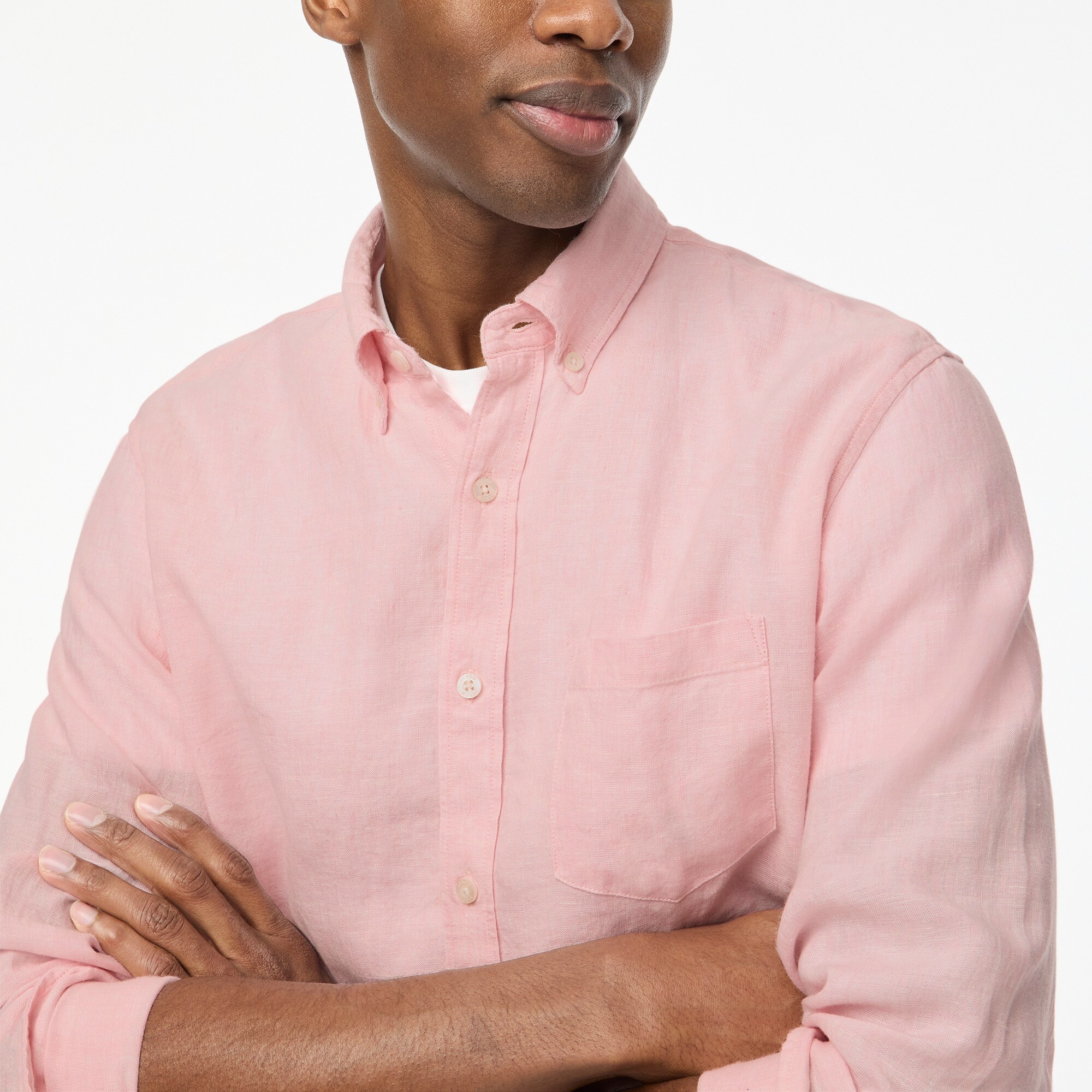 Classic linen-blend shirt