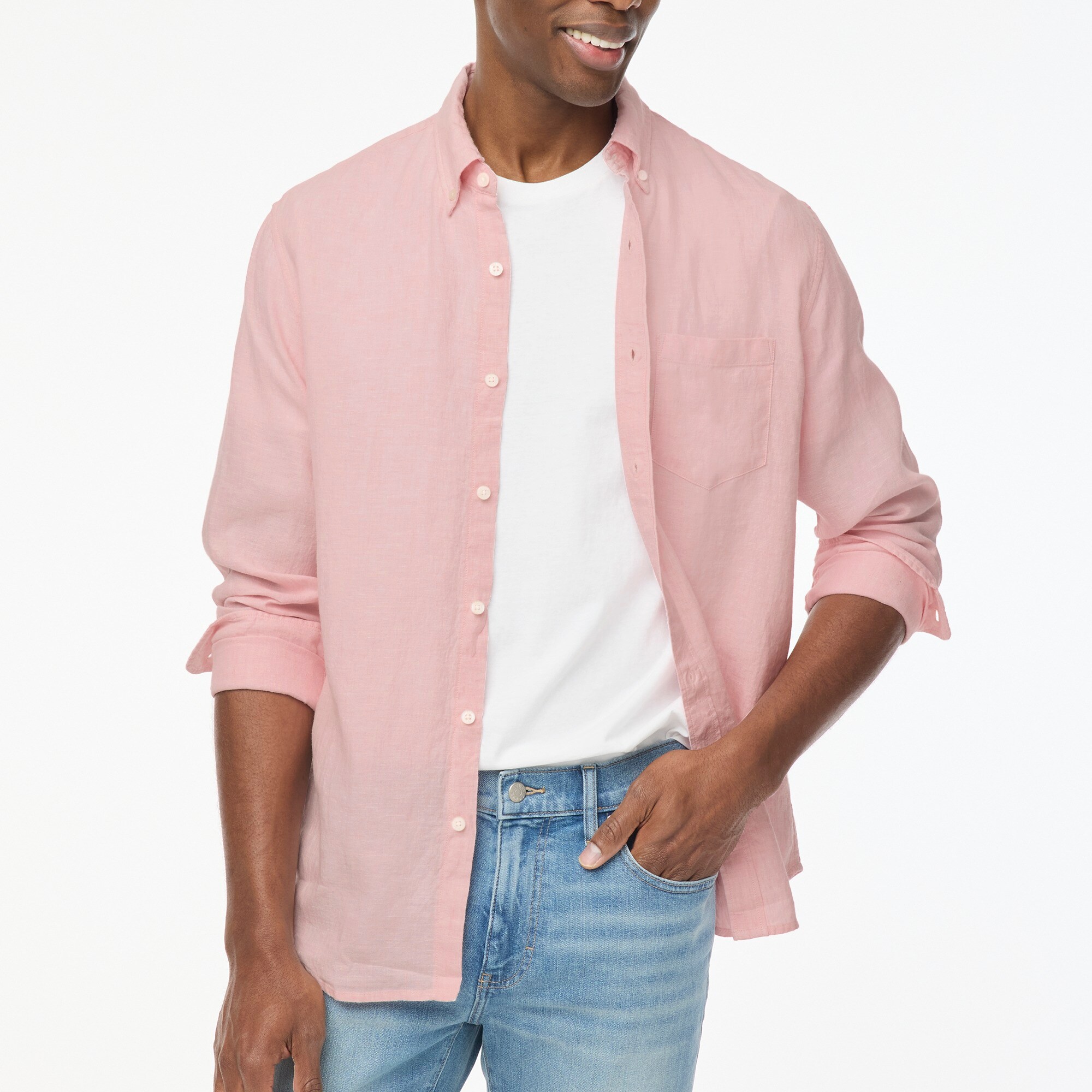 mens Classic linen-blend shirt