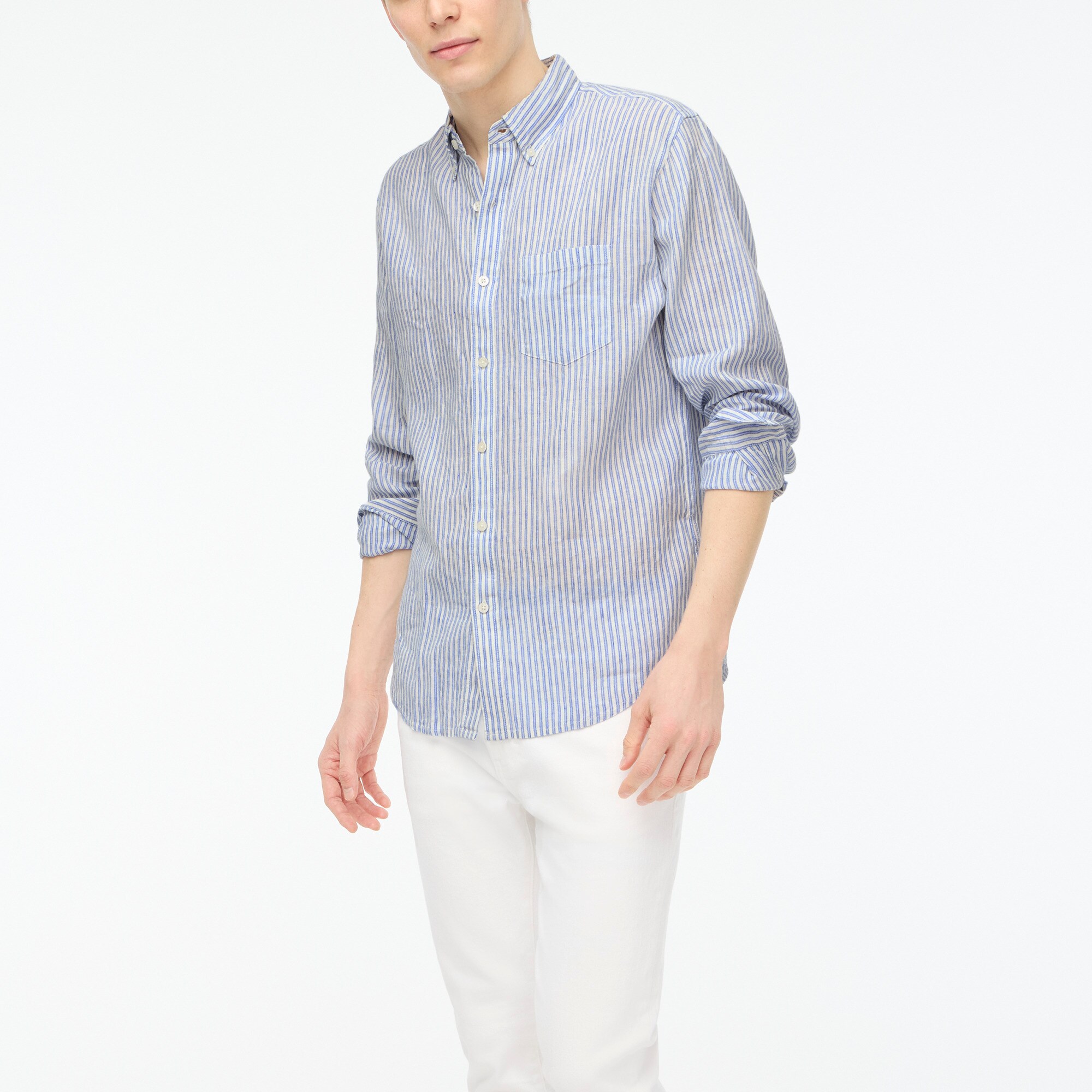 Classic linen-blend shirt