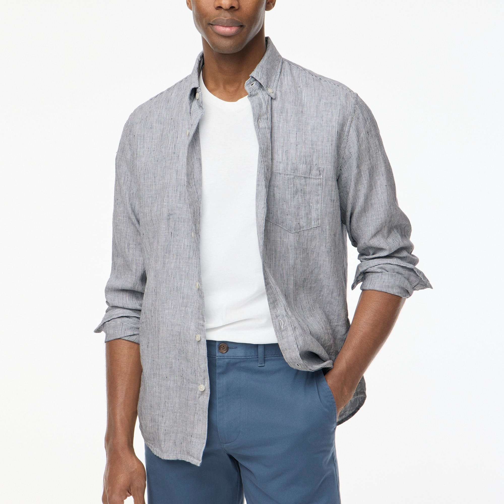 mens Classic linen-blend shirt