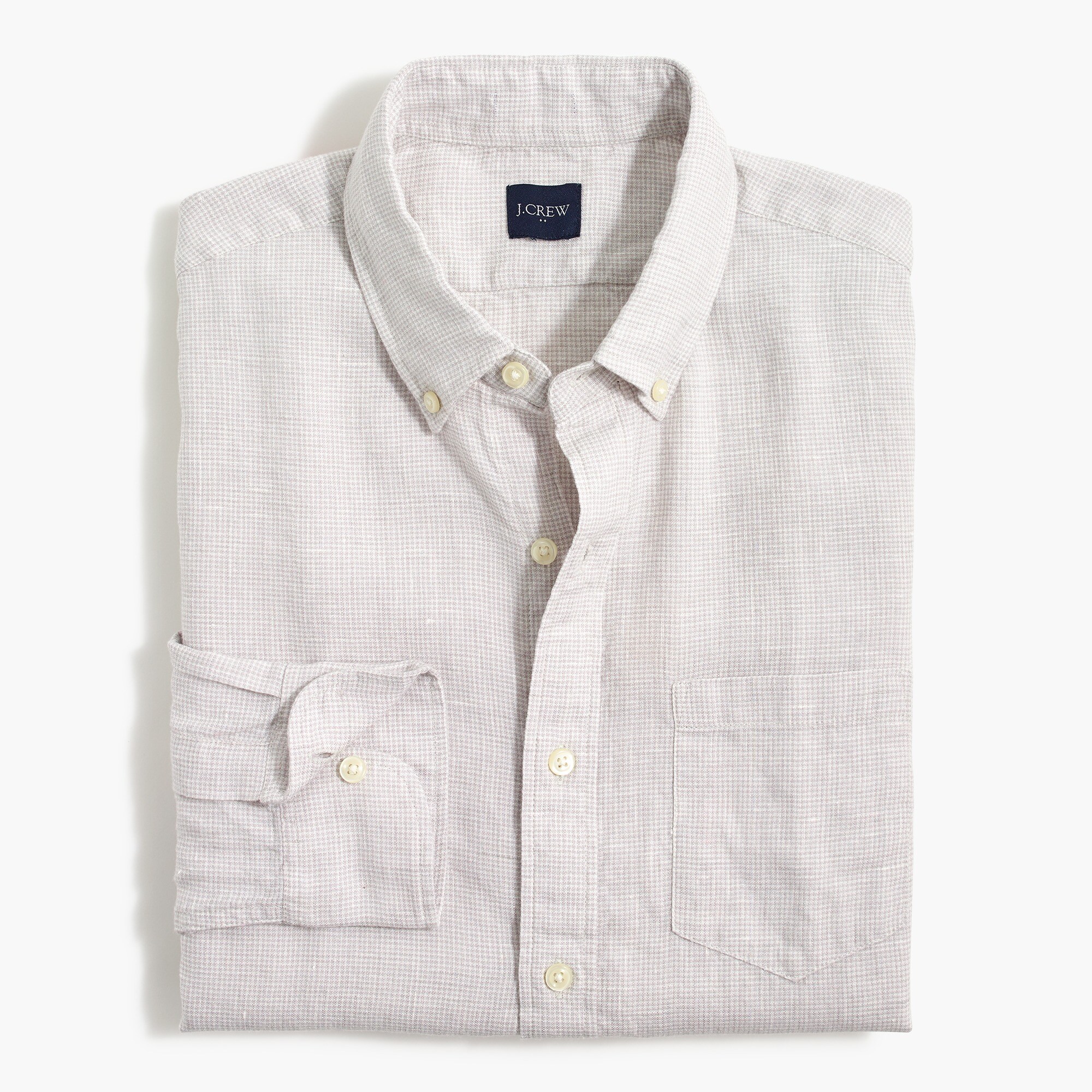 Regular linen-cotton shirt
