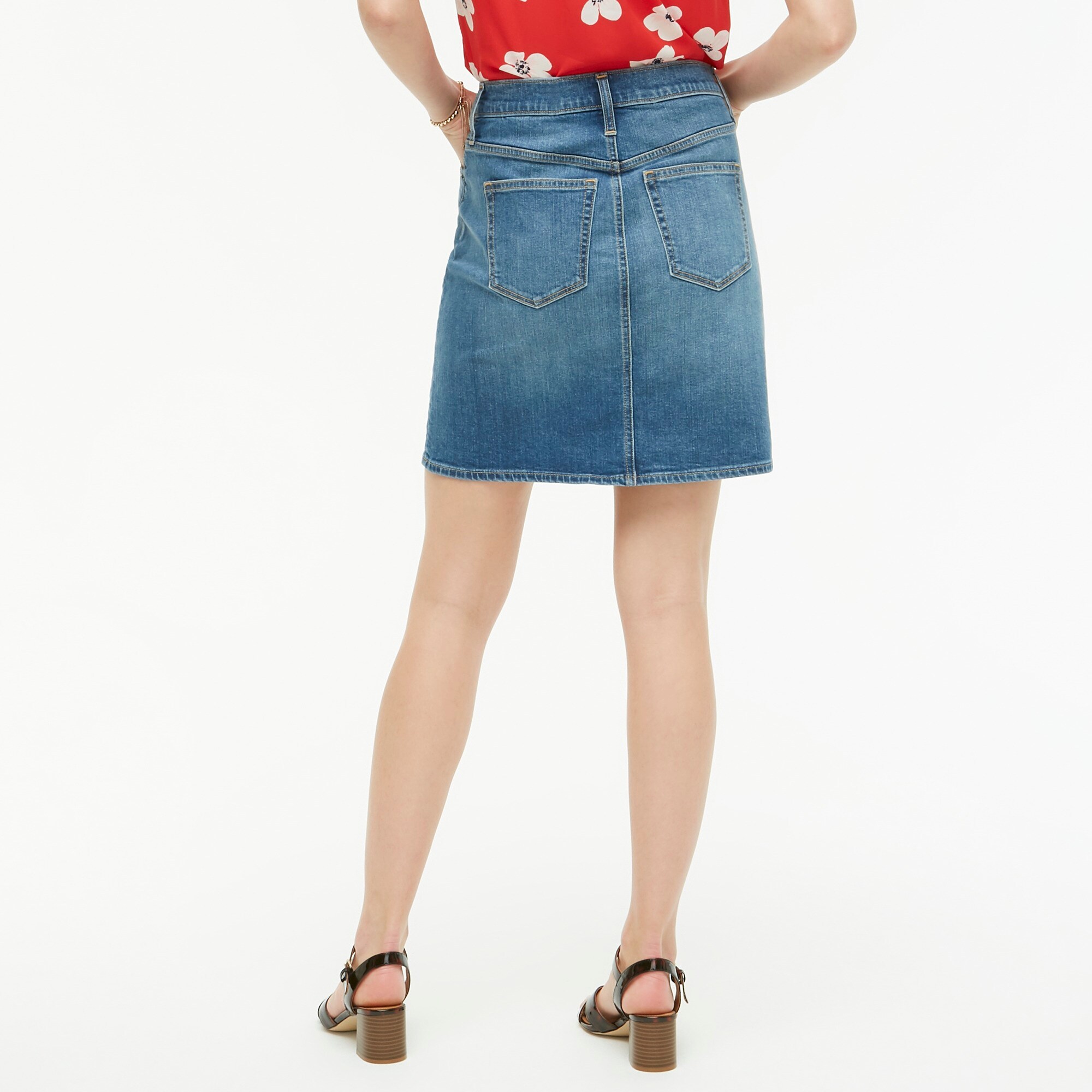 j crew factory denim skirt