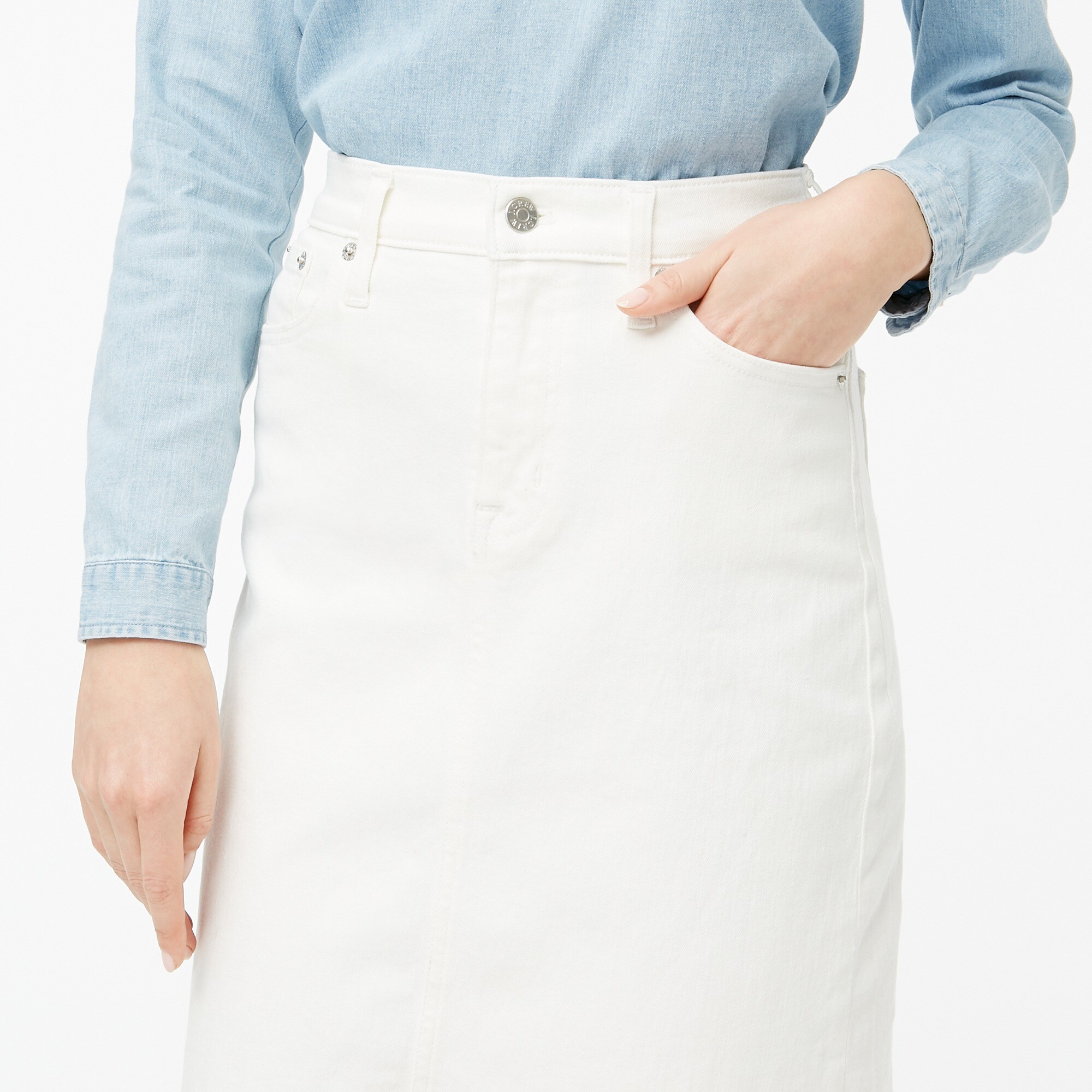 j crew factory denim skirt