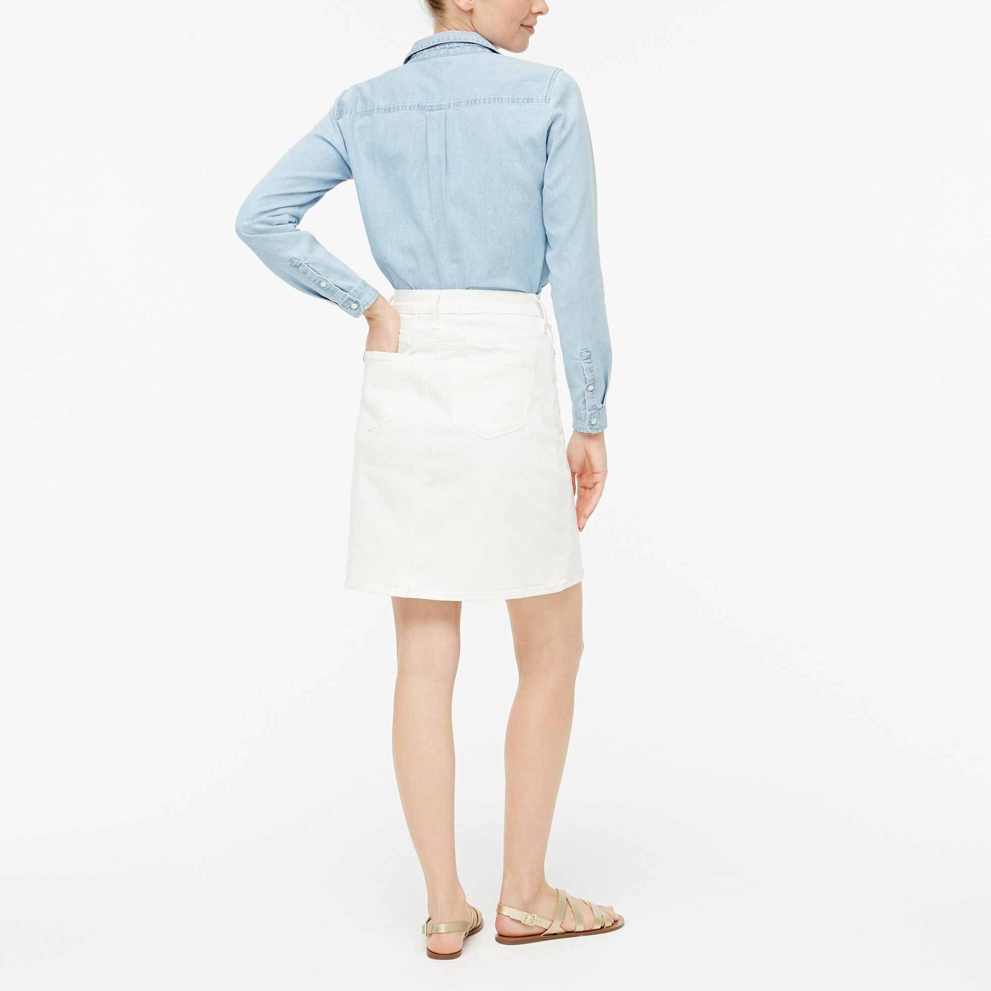 j crew factory denim skirt