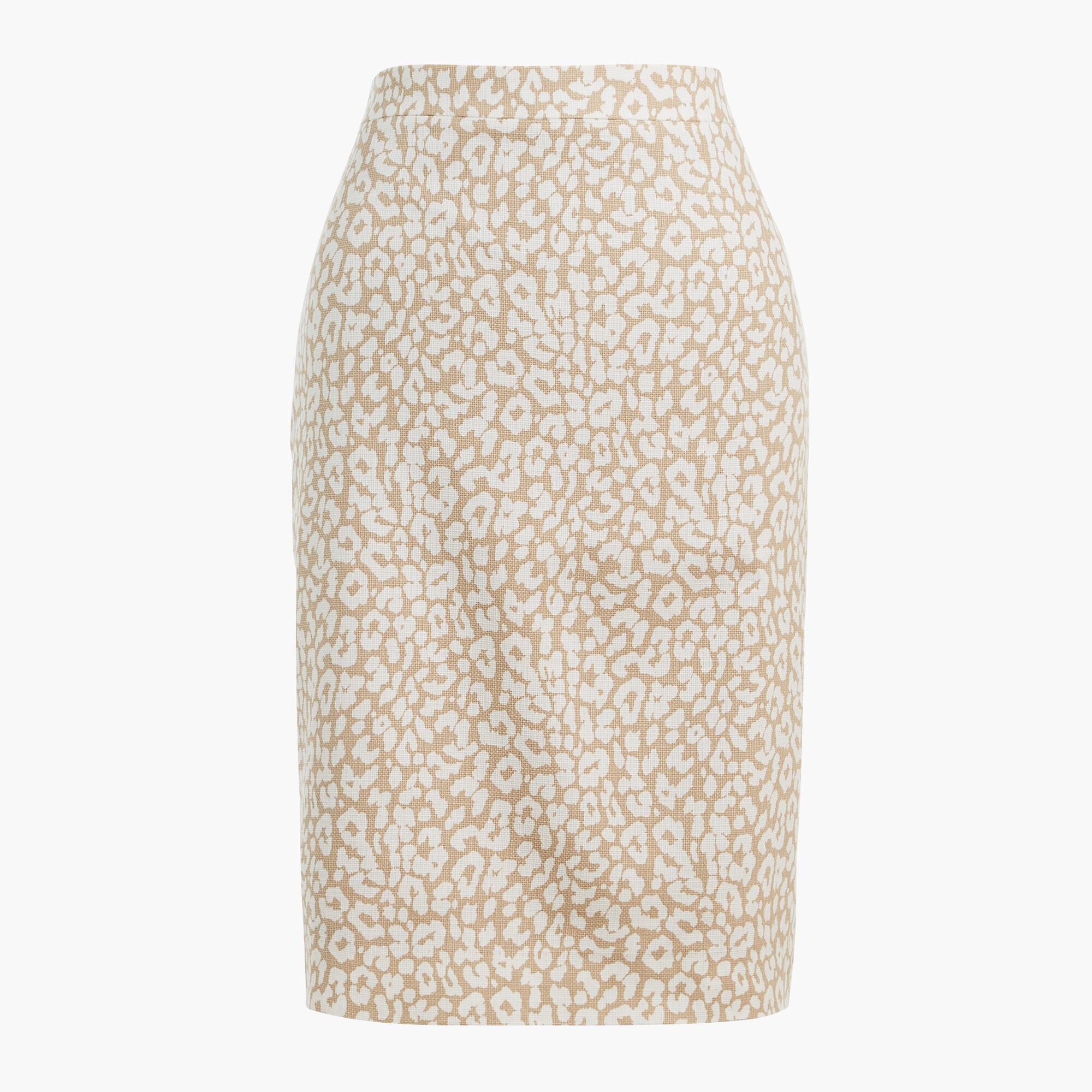 Printed basketweave pencil skirt