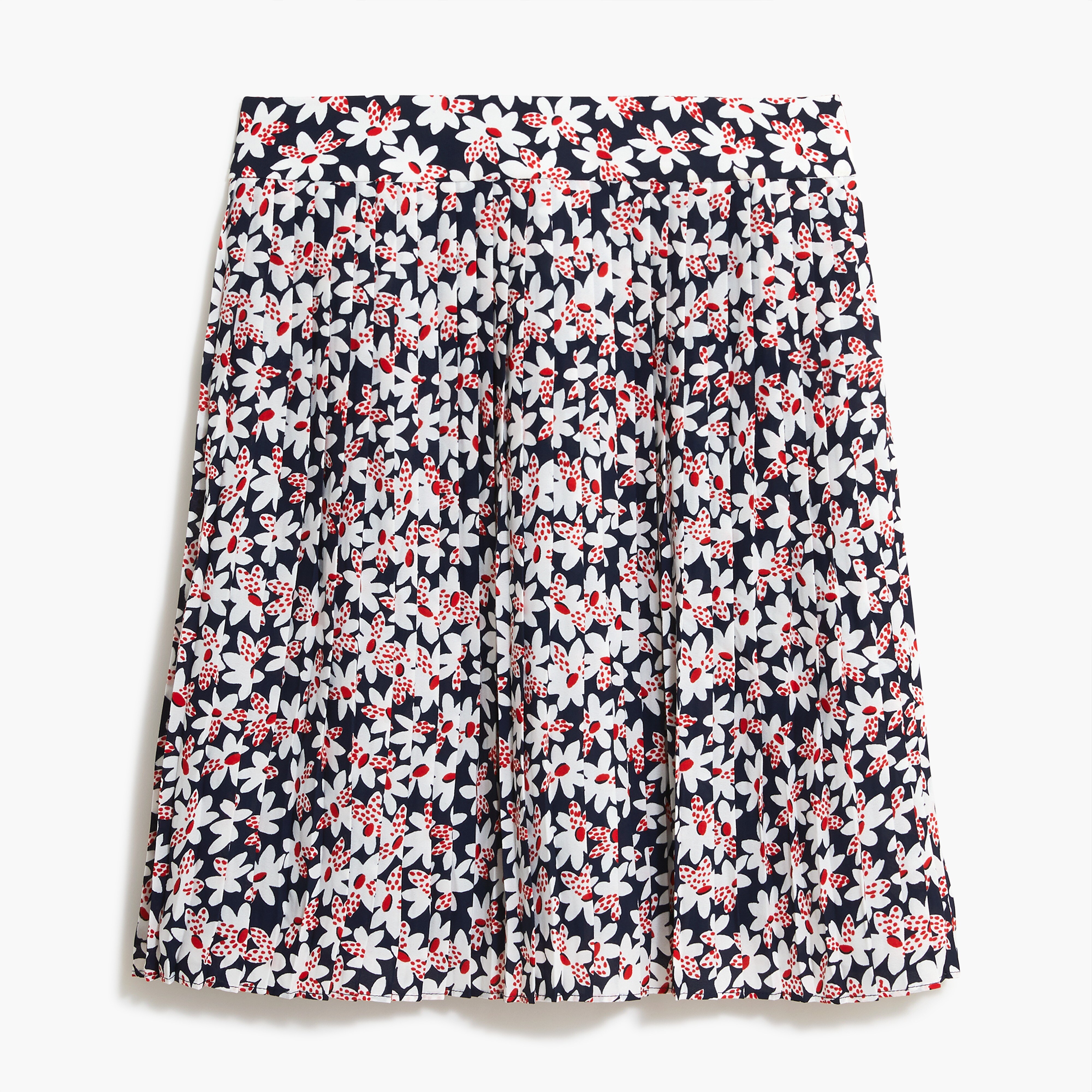 Floral pleated mini skirt