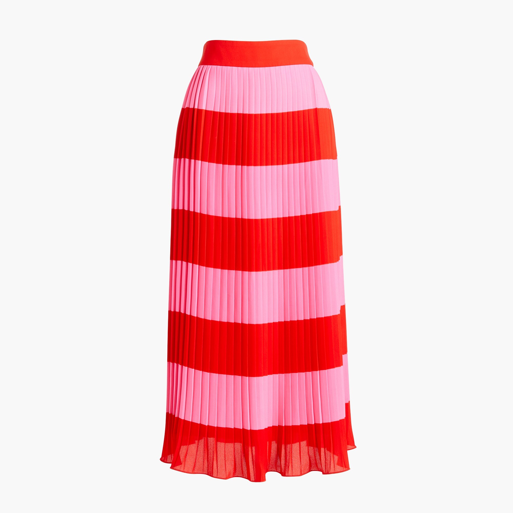 pleated midi skirt in stripe for women