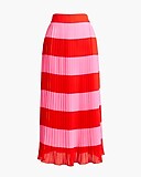 Pleated midi skirt in stripe