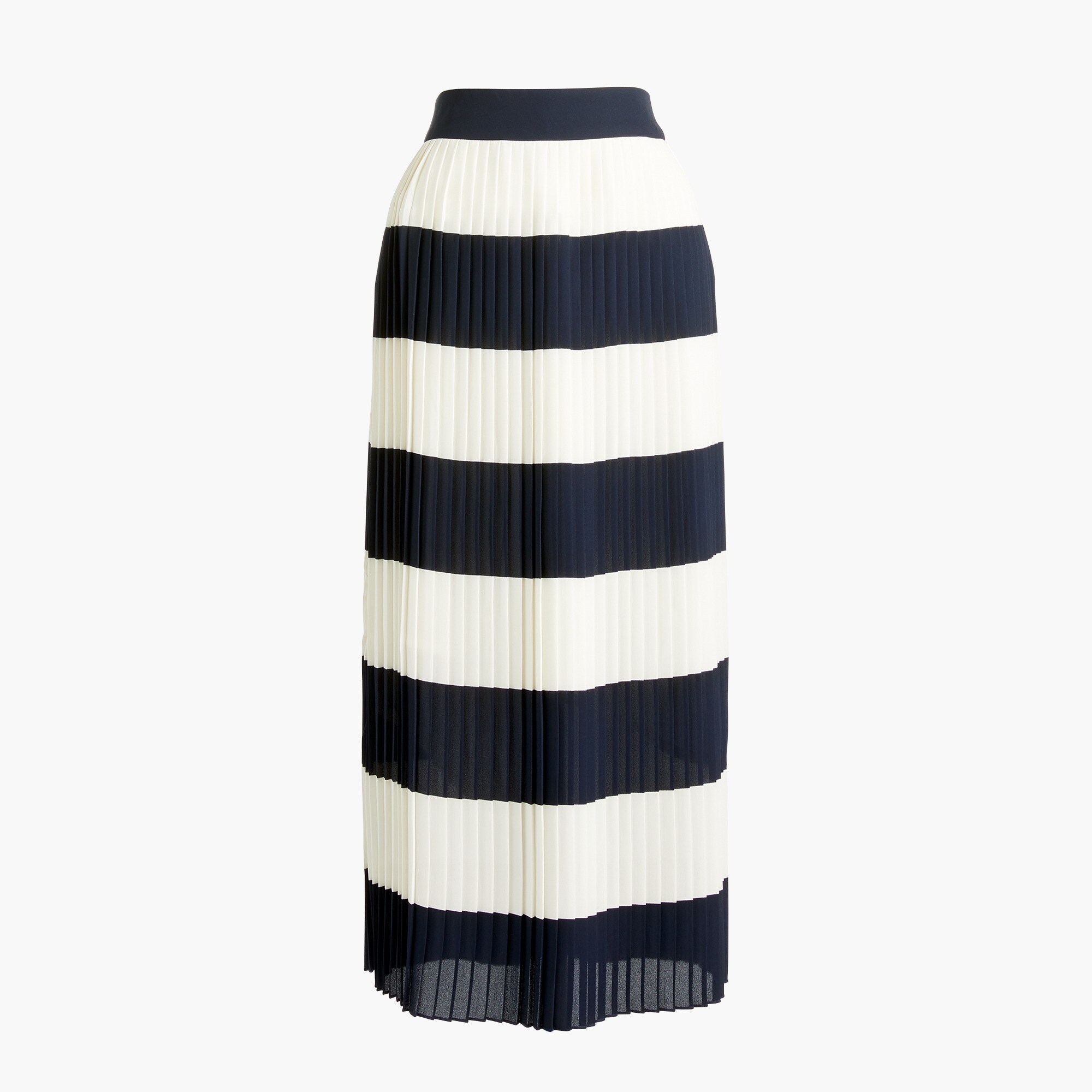 pleated midi skirt in stripe for women