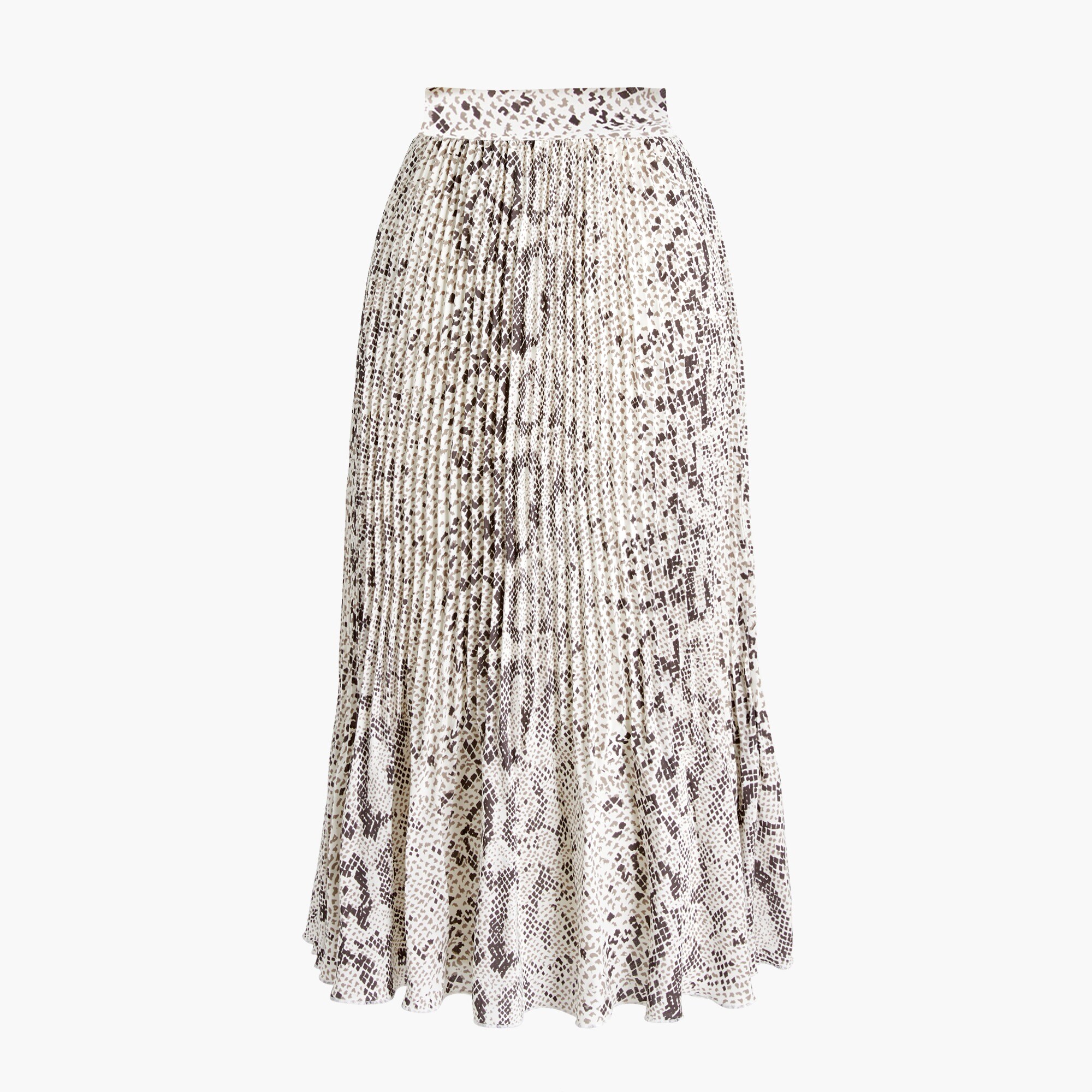 animal-print pleated midi skirt for women