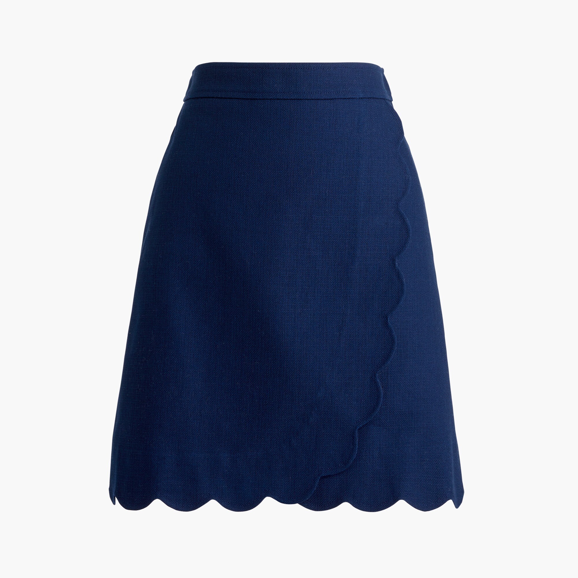 scalloped a-line mini skirt for women