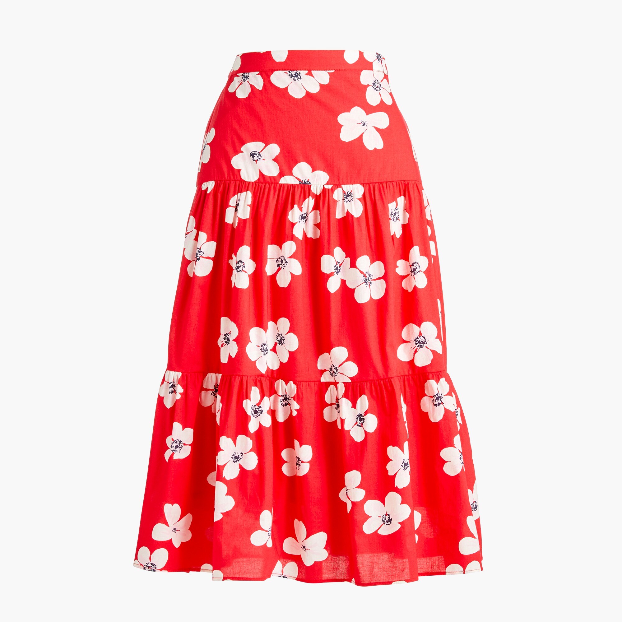 Tiered midi skirt