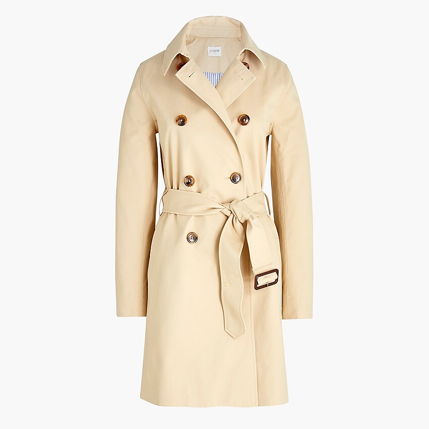 factory: classic trench coat for women, right side, view zoomed