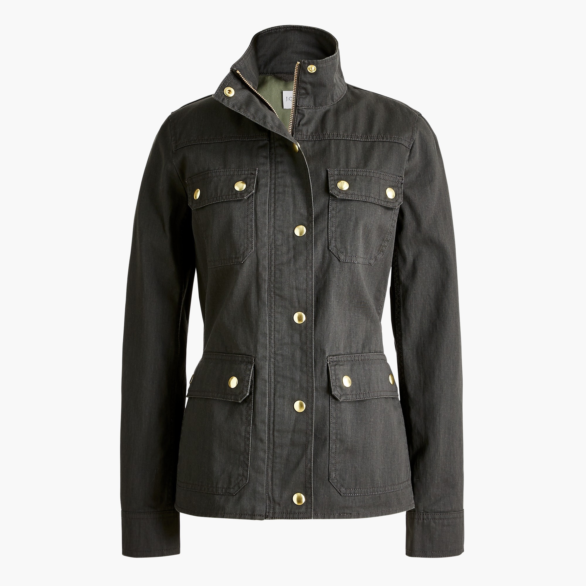 Resin-coated Twill Field Jacket For Women