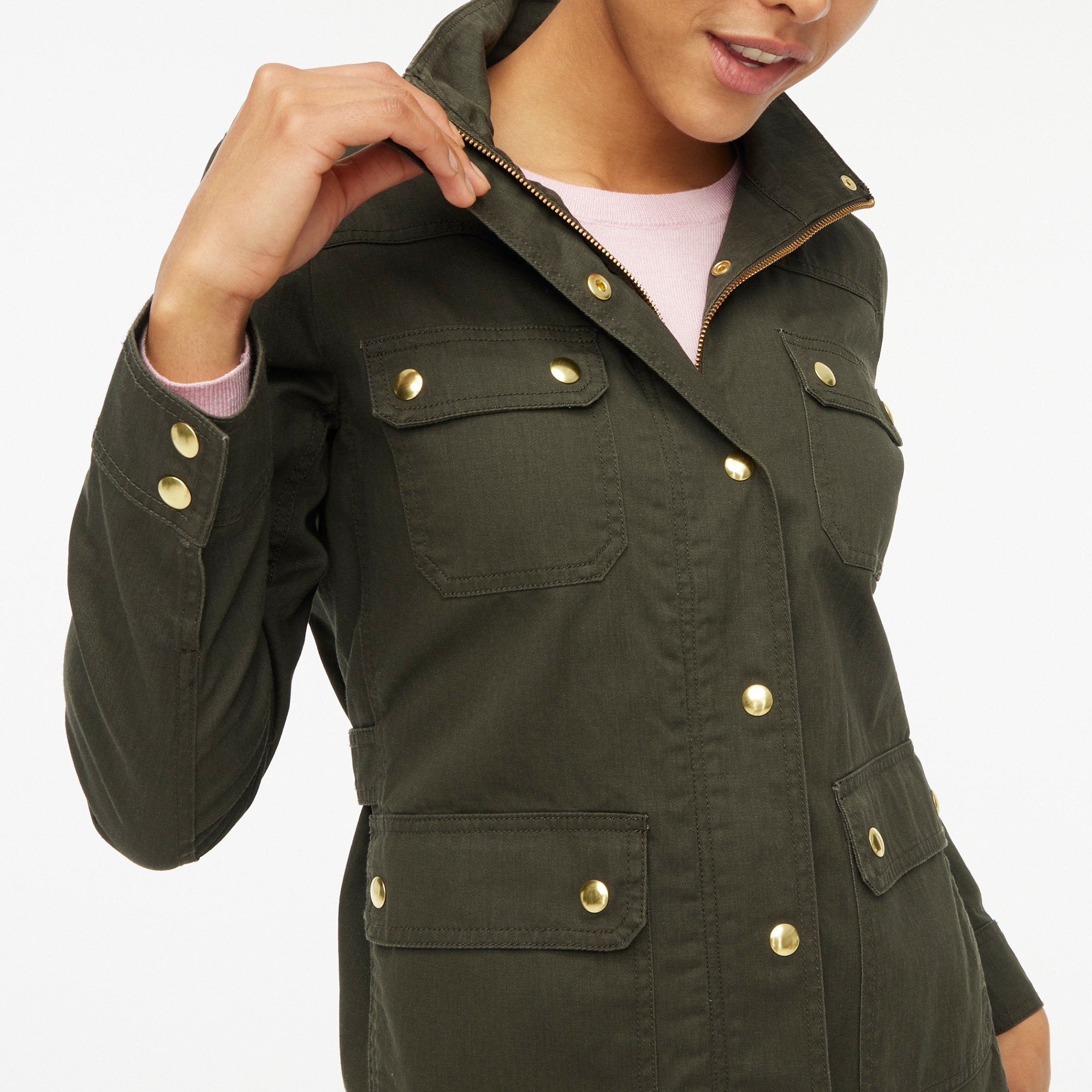Resin-coated twill field jacket