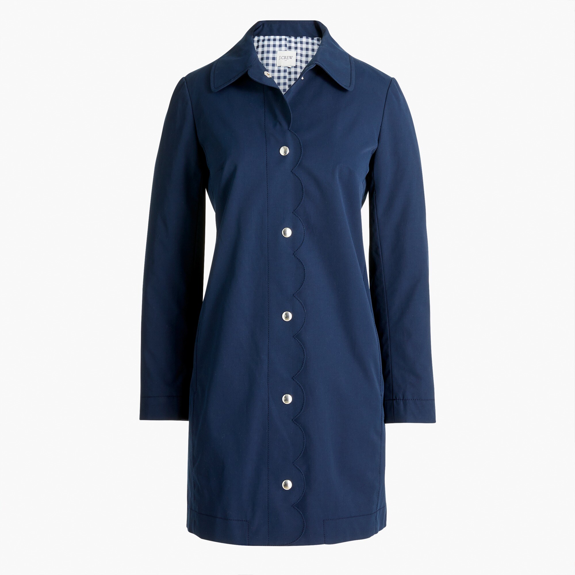 Scalloped mac coat