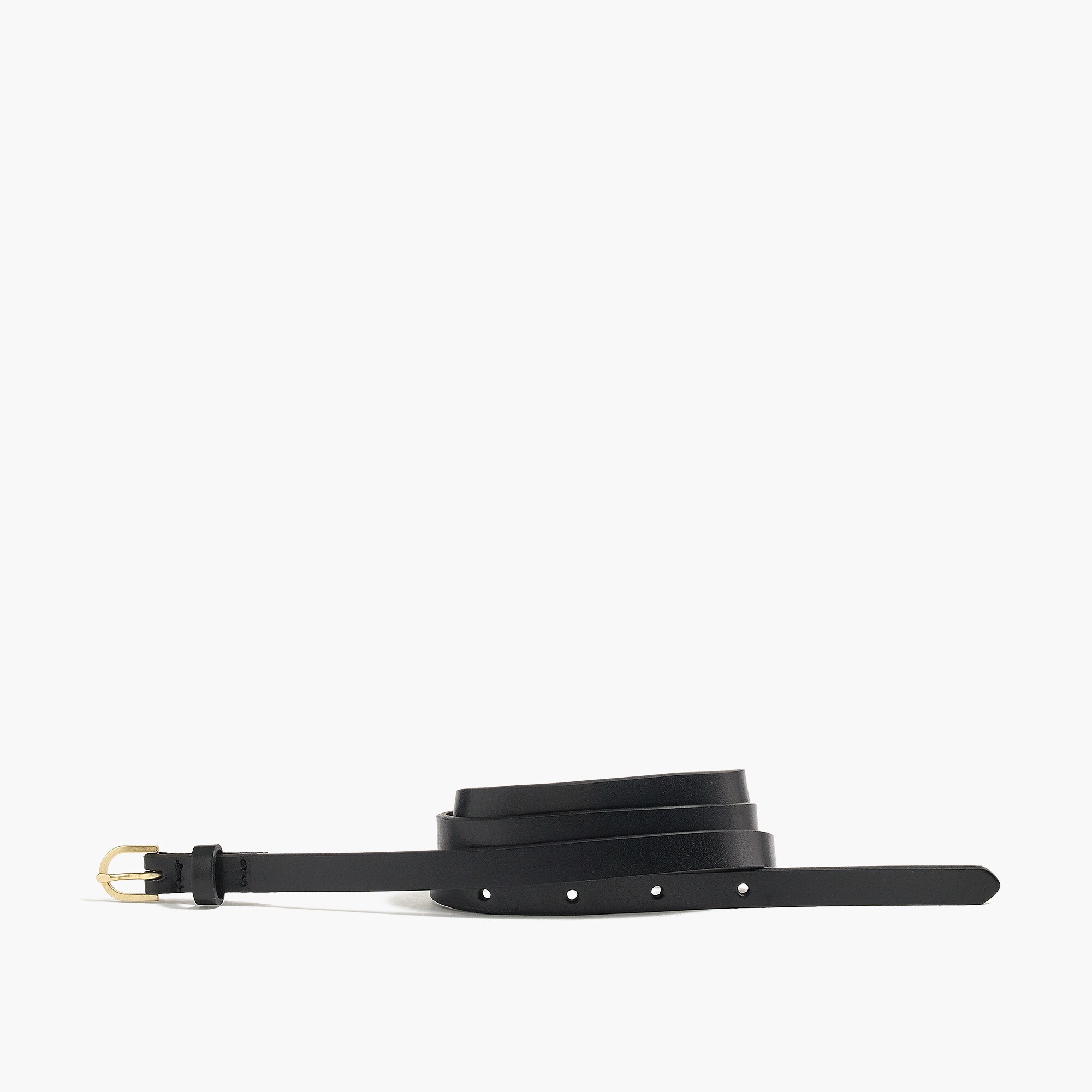 Leather skinny belt
