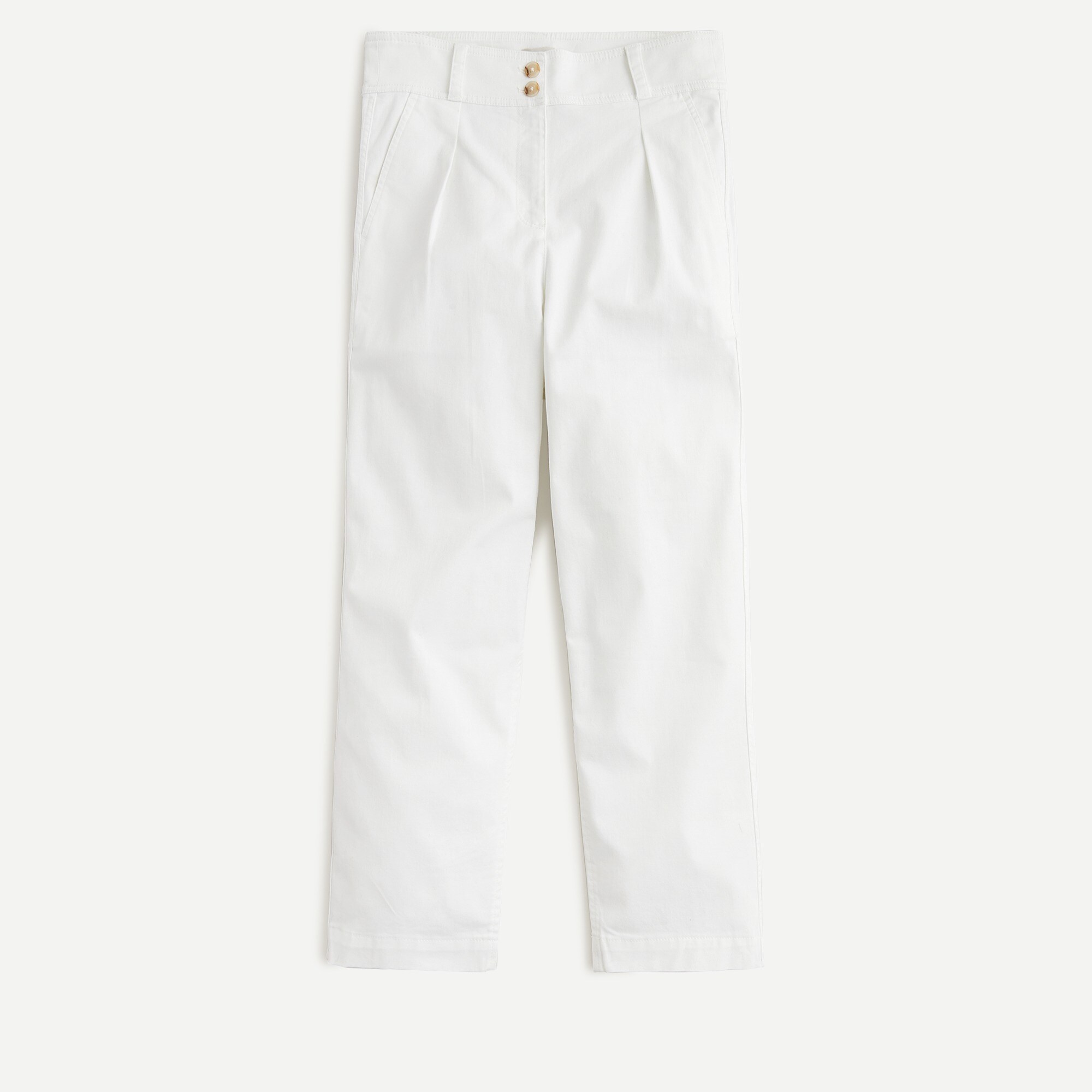 Pleated pant in garment-dyed chino