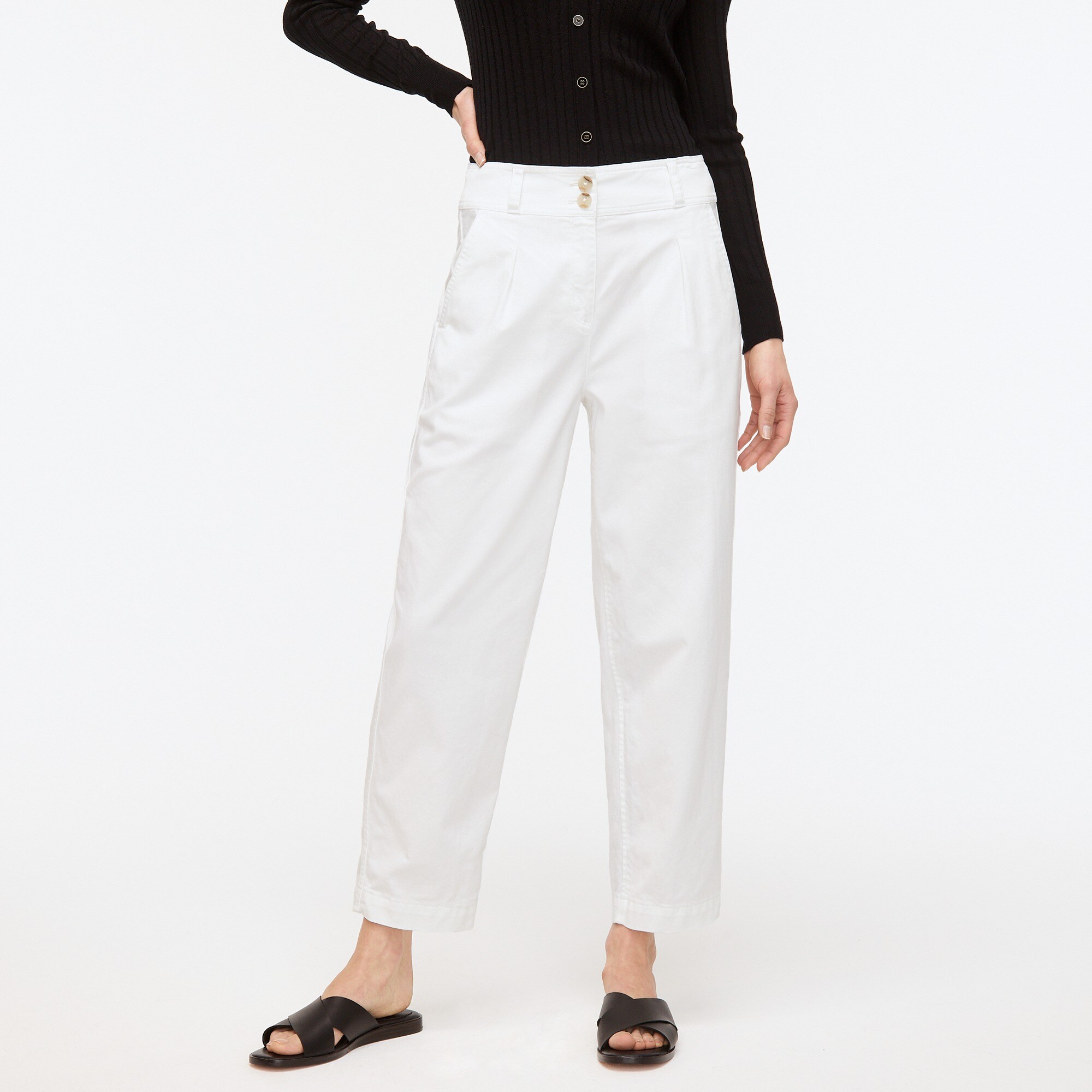 J.Crew Pleated Pant In Garmentdyed Chino For Women