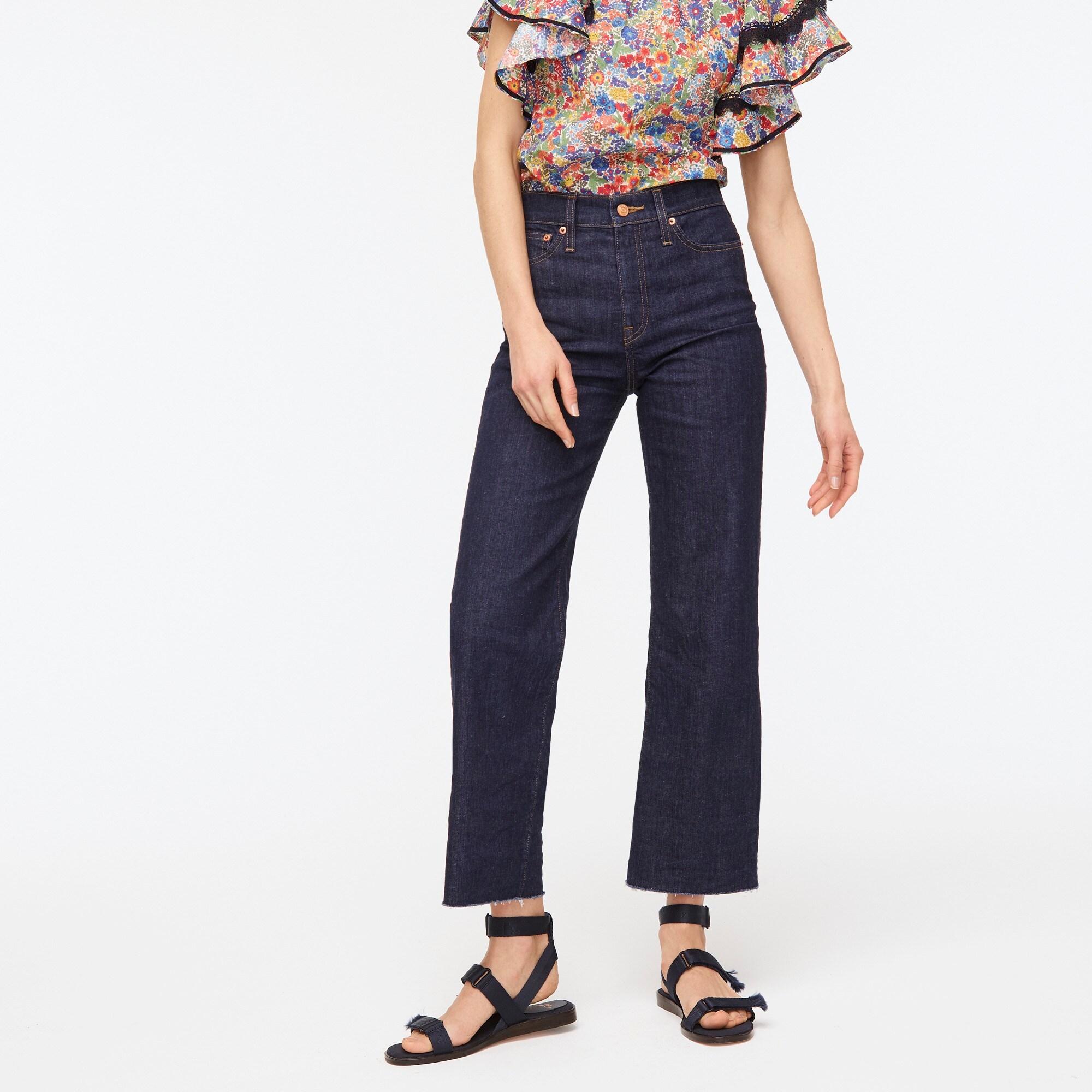 slim wide leg jeans