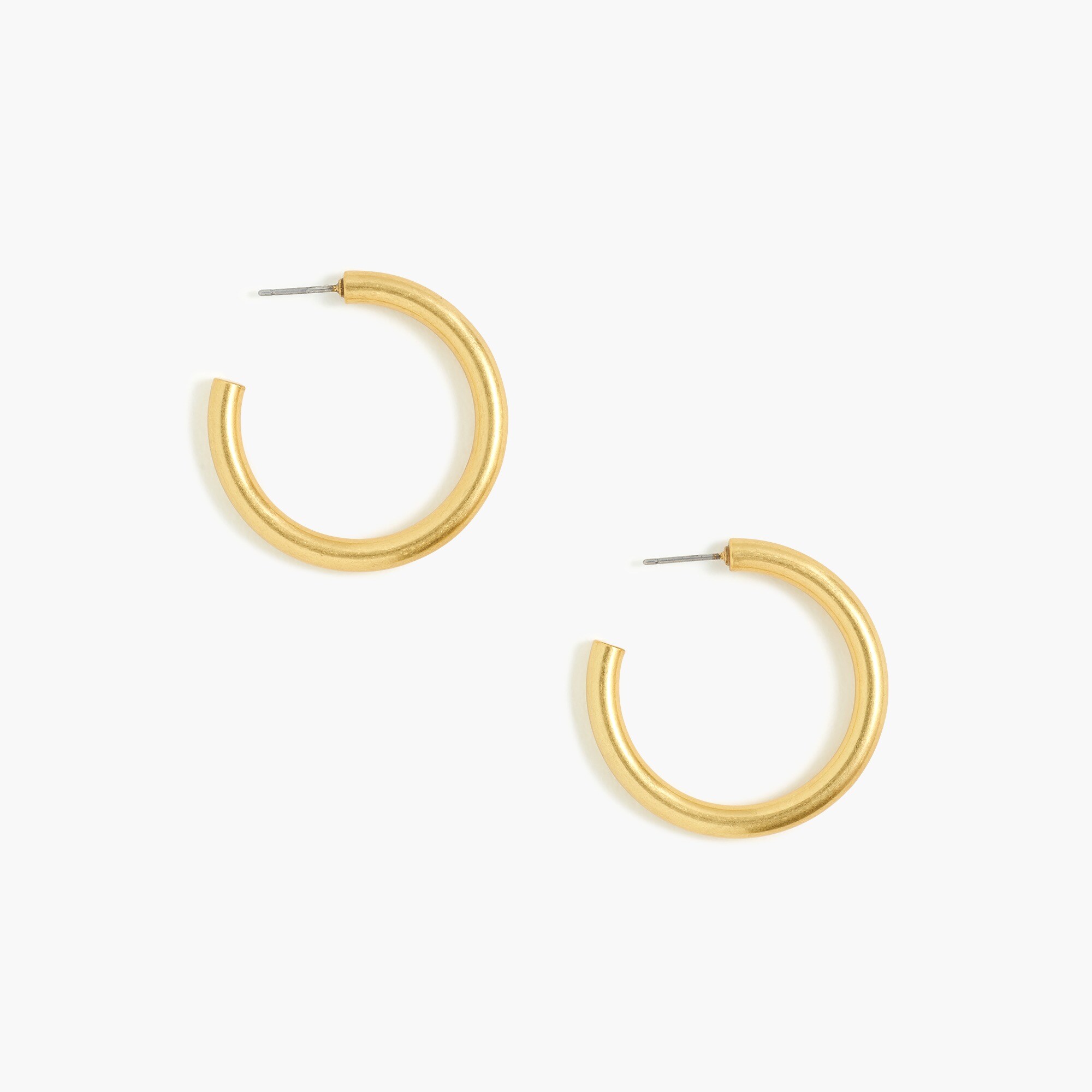 Thick hoop earrings