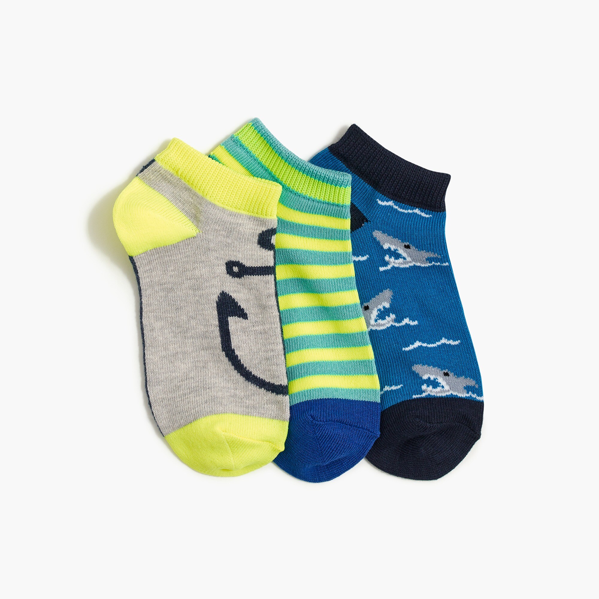 Boys' nautical ankle socks three-pack