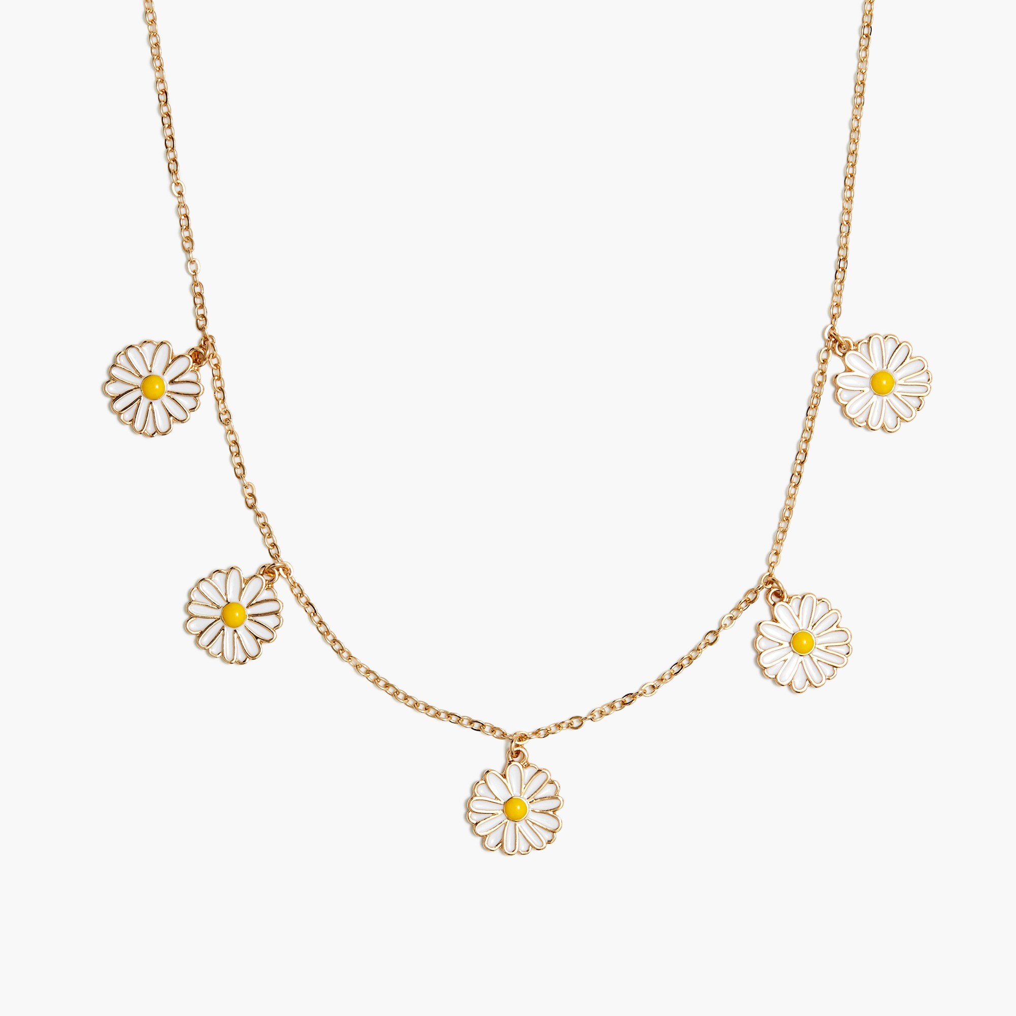 Girls' daisy charm necklace