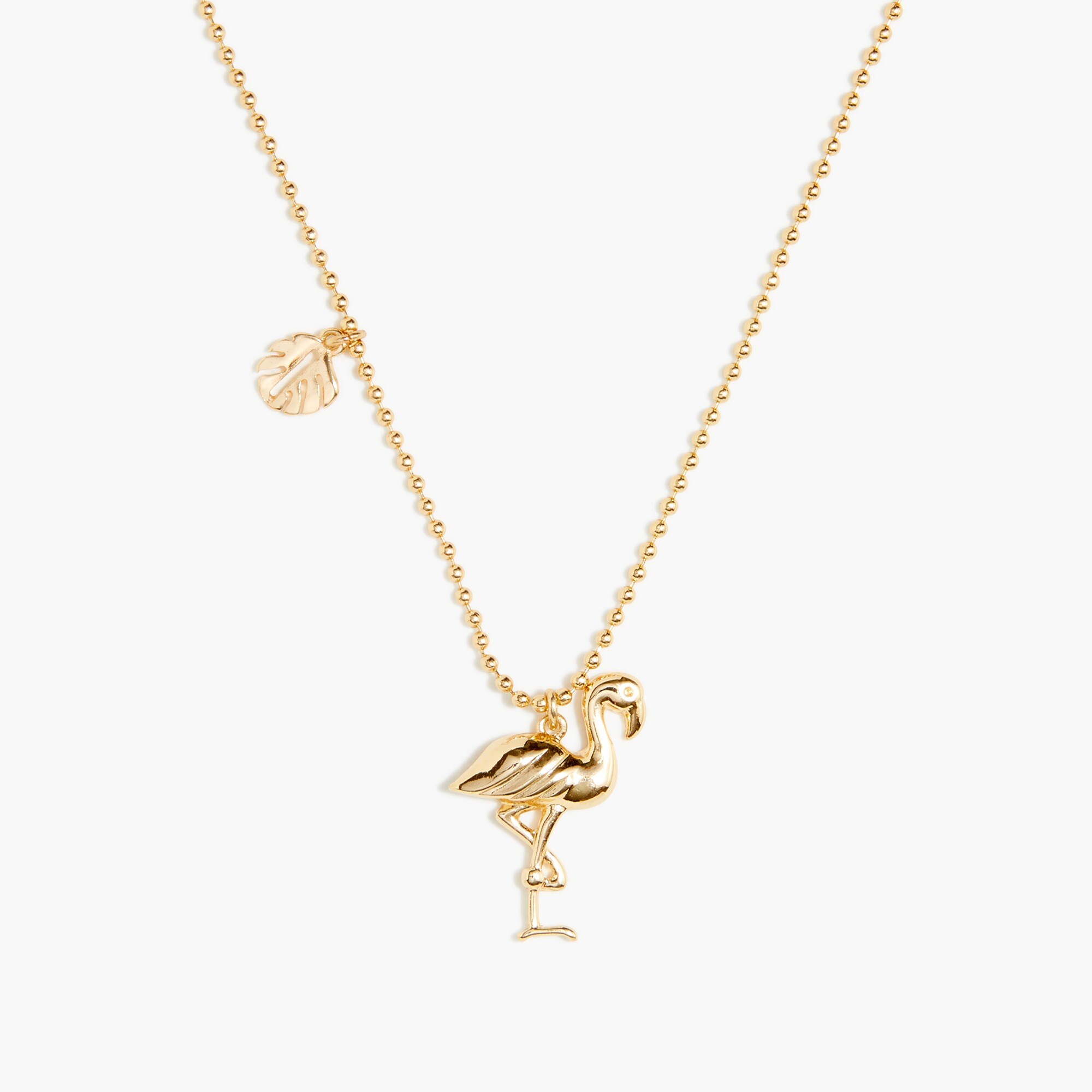 Girls' flamingo pendant necklace