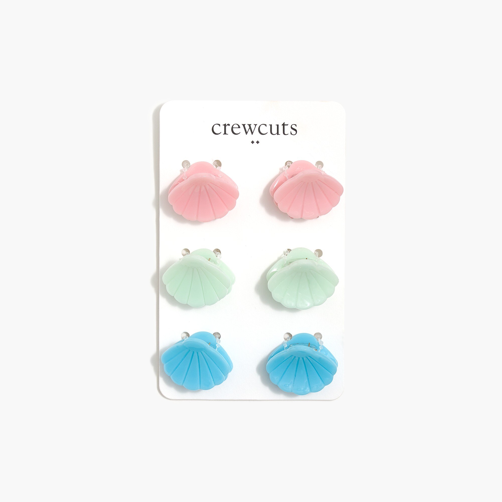 Girls' seashell hair clips set