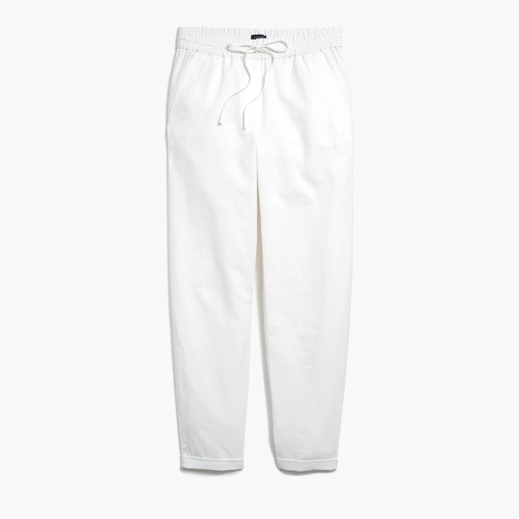 linen-cotton drawstring pant for women