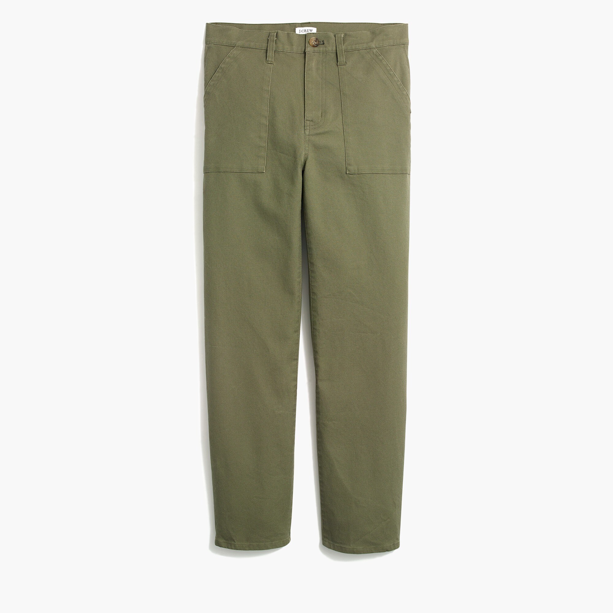 10" highest-rise utility straight pant in stretch canvas