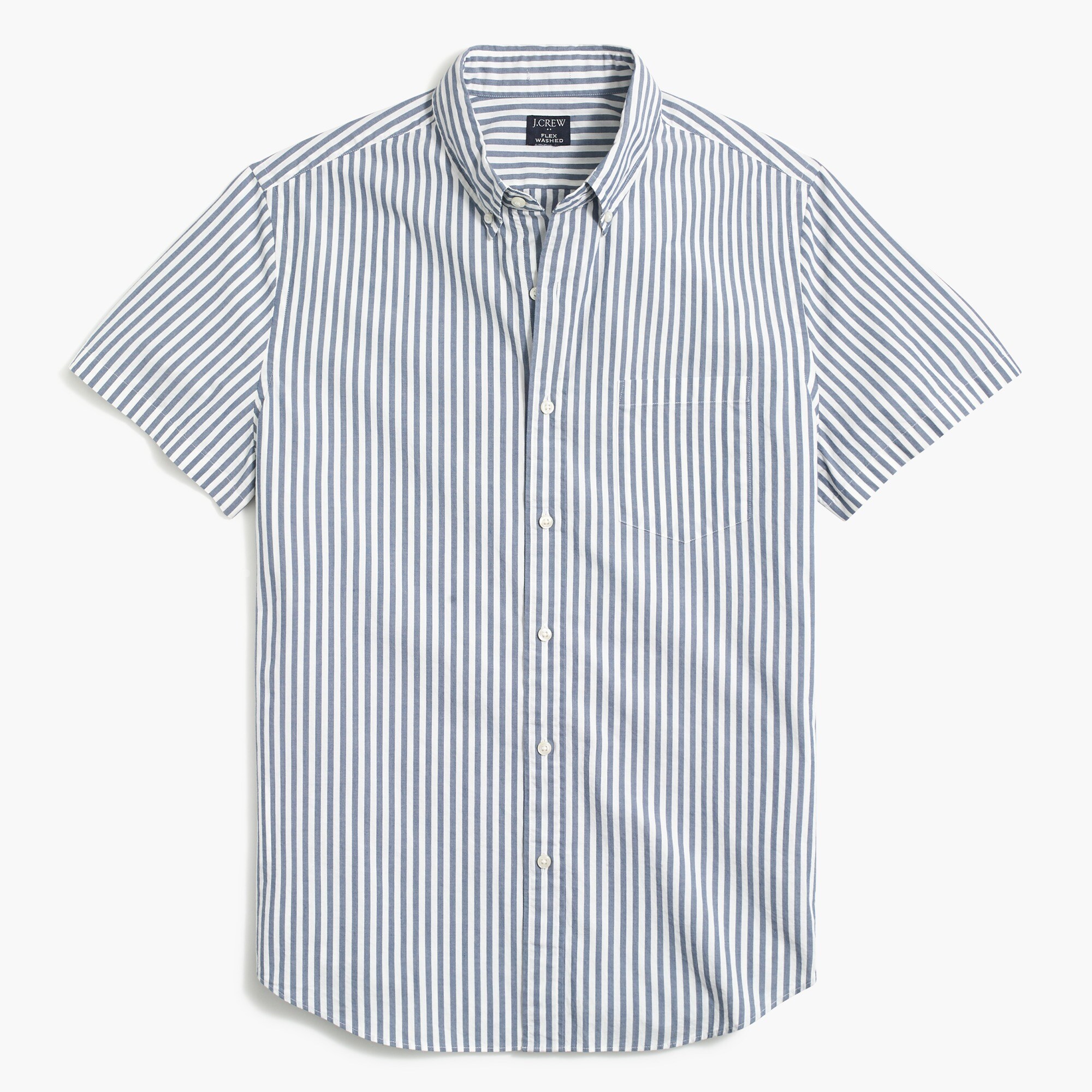 short-sleeve striped casual shirt for men