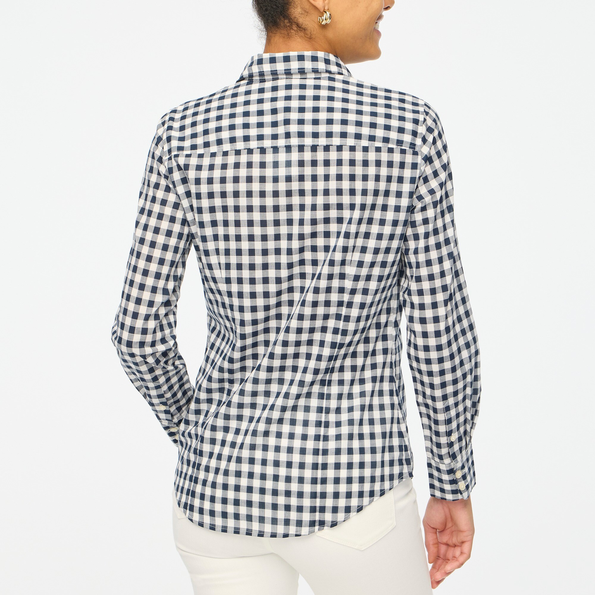 Gingham lightweight cotton shirt in signature fit