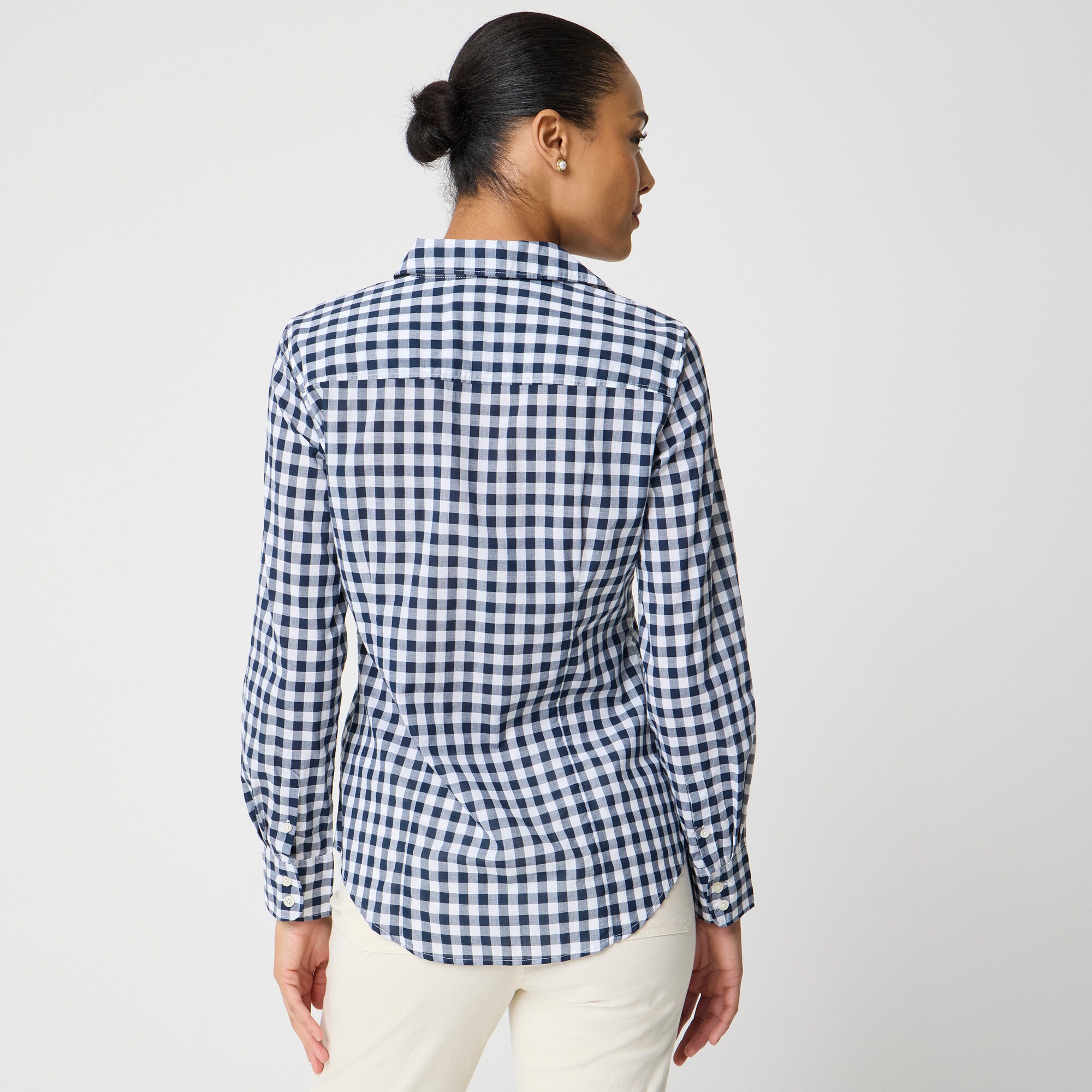 Gingham lightweight cotton shirt in signature fit