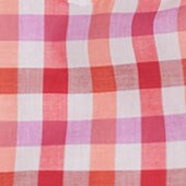 Gingham lightweight cotton shirt in signature fit BOHEMIAN RED WILDFIRE factory: gingham lightweight cotton shirt in signature fit for women