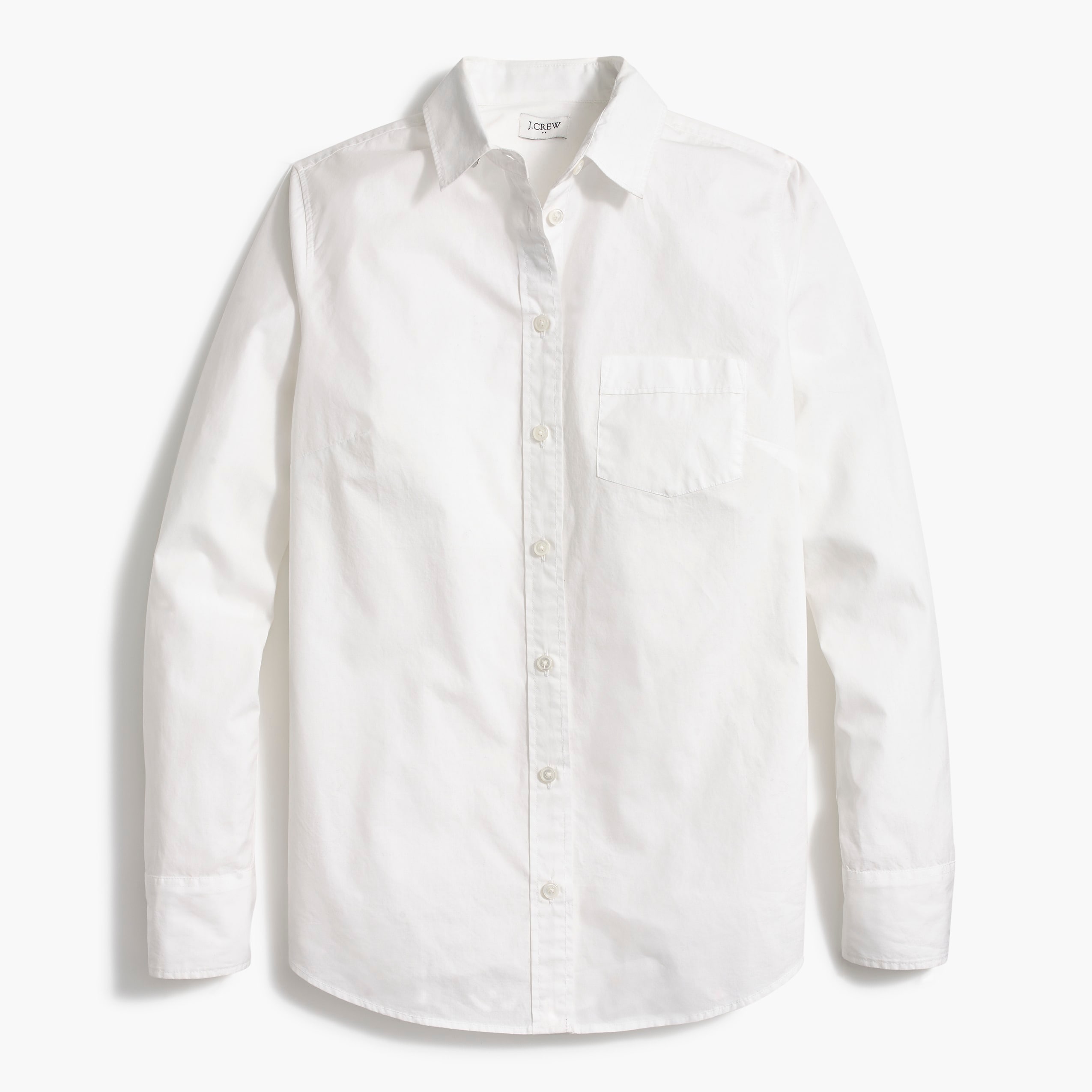 Button-up cotton poplin shirt in signature fit