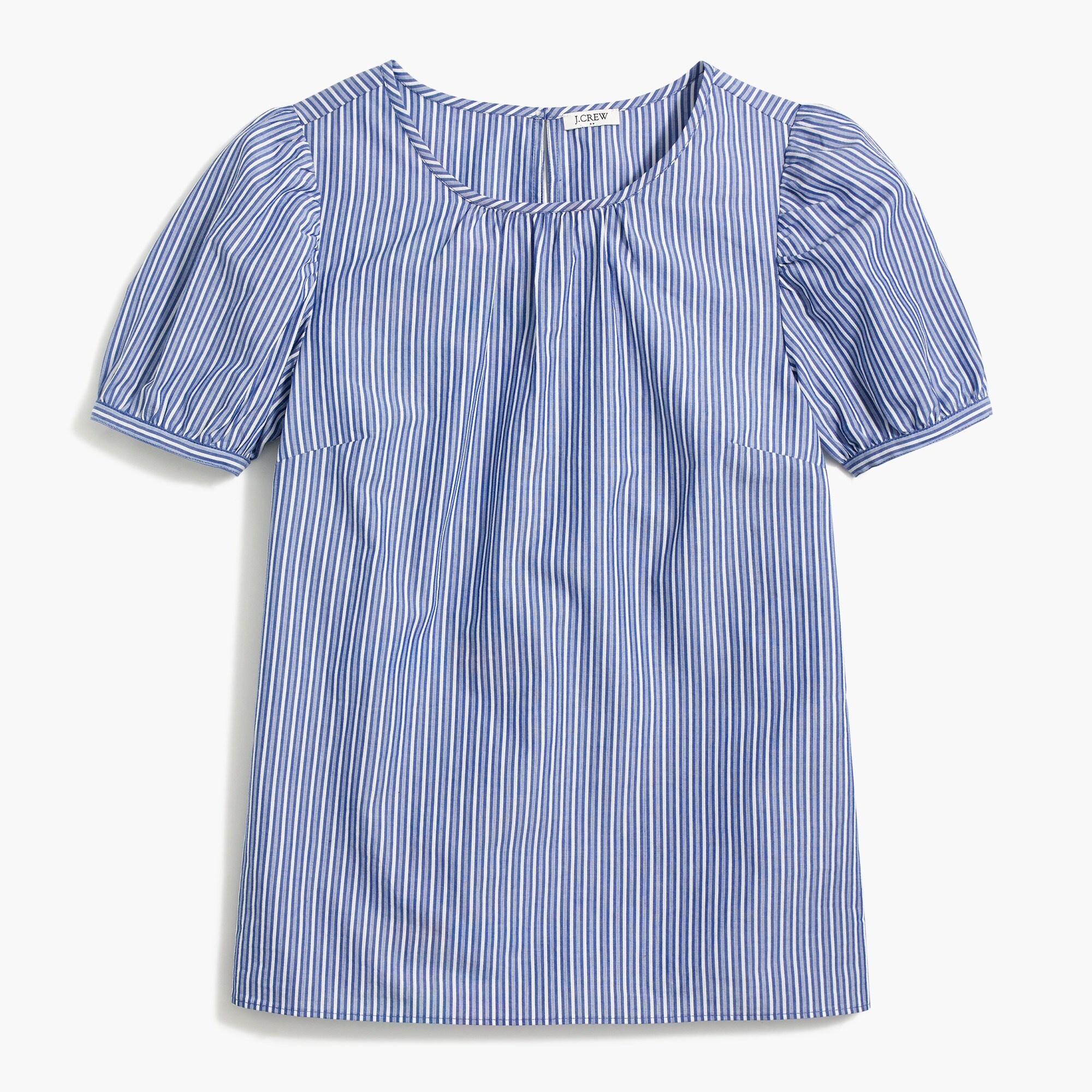 striped puff-sleeve top for women