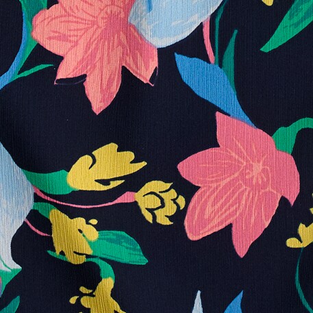 Floral mockneck tank top IMOGINE FLORAL NAVY GRE floral mockneck tank top for women